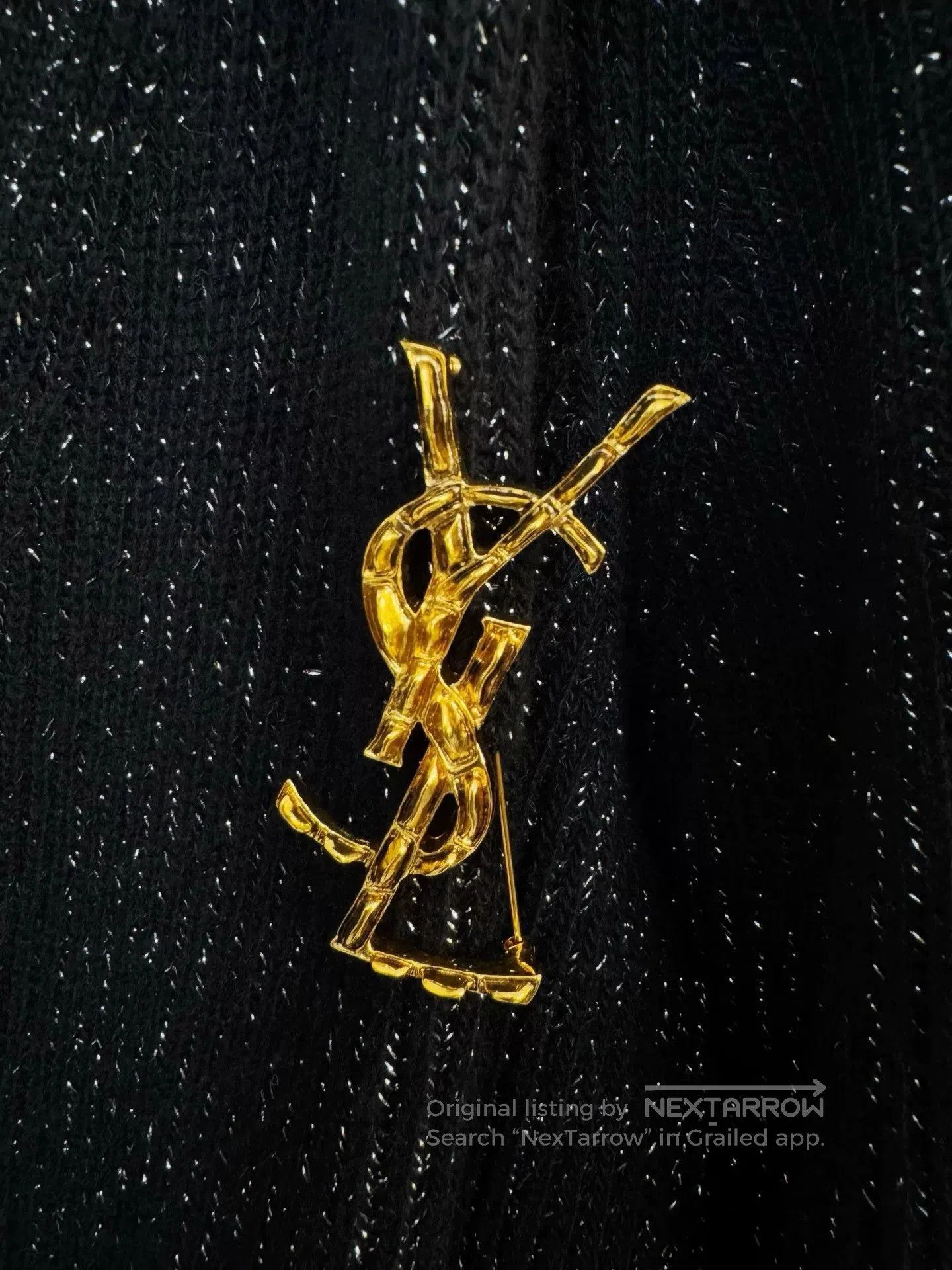 Saint Laurent Paris Saint Laurent Metallic Thread Cardigan. Size US XXL / EU 58 / 5 - 2 Thumbnail