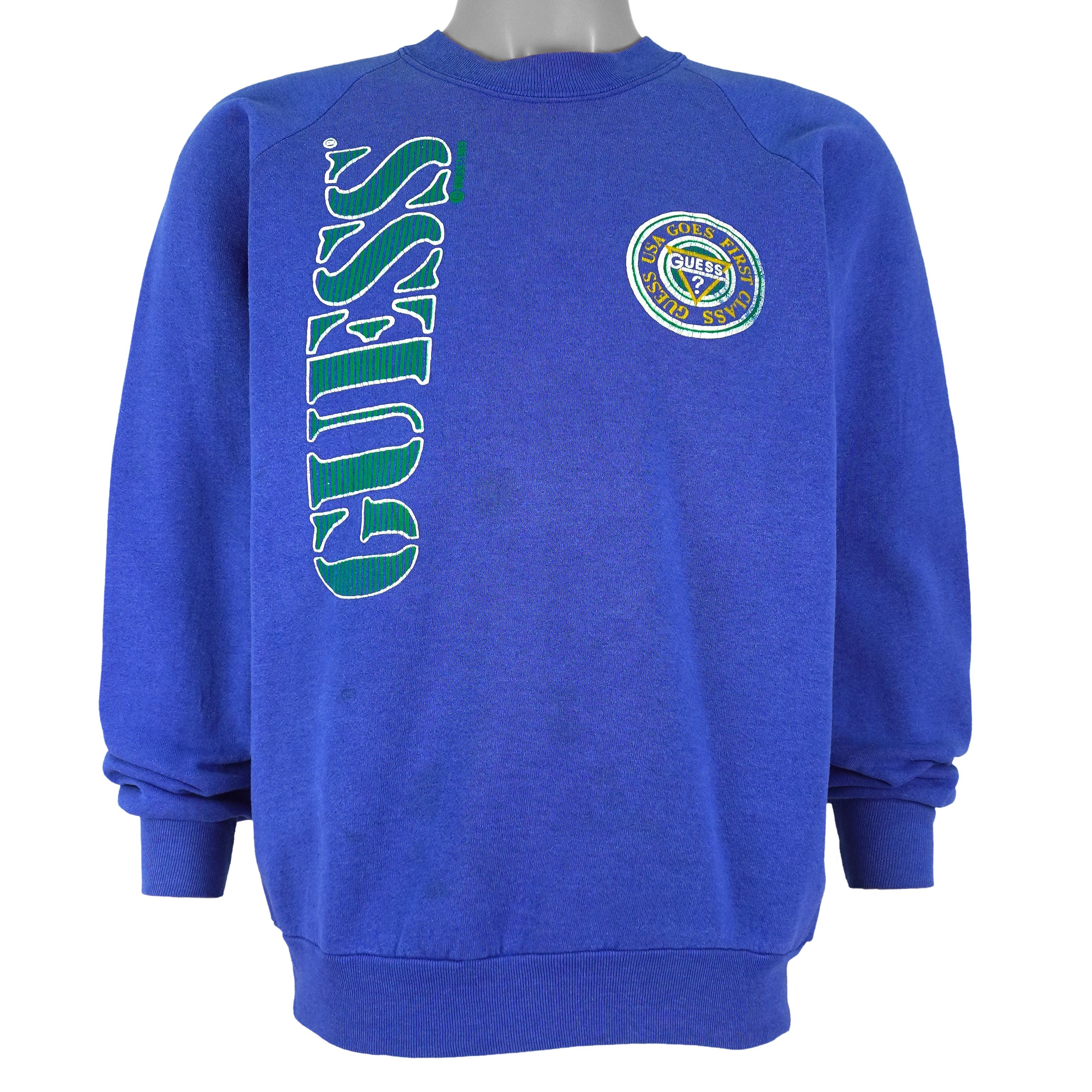 Guess Vintage USA Goes First Class Crew Neck Sweatshirt 1989 Size US M / EU 48-50 / 2 - 2 Thumbnail