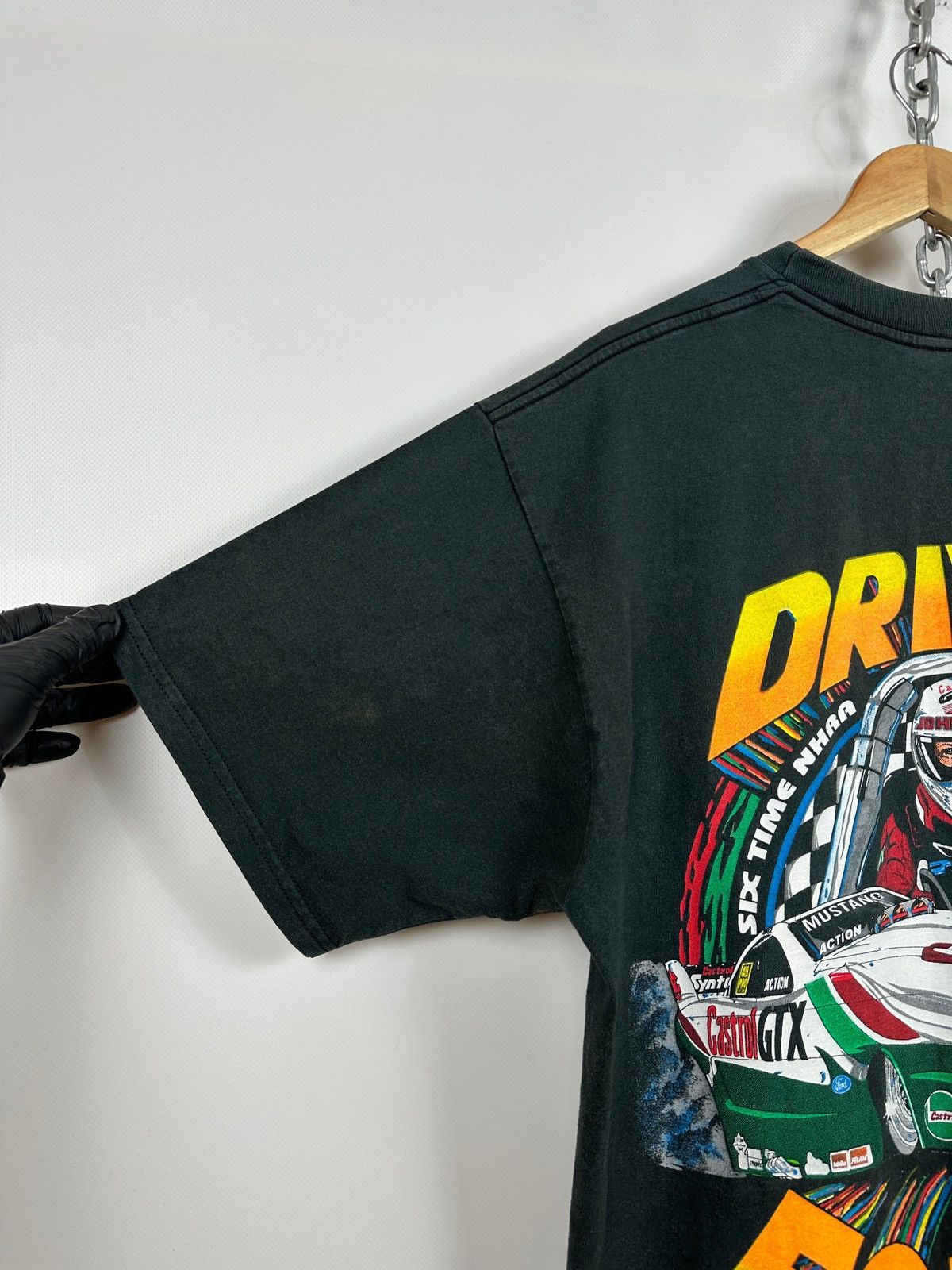 NASCAR Vintage NASCAR John Force Ford Castrol GTX NHRA T-Shirt Size US XL / EU 56 / 4 - 20 Thumbnail