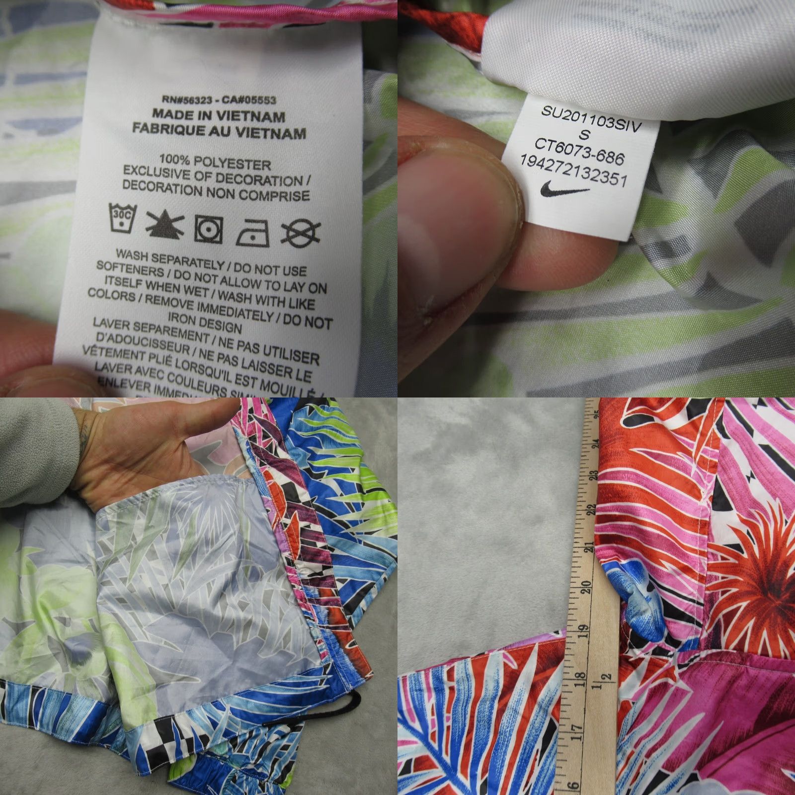 Nike Nike Jacket Womens Small Tropical Wind Runner Cropped Dri Fit Multicolor NEW Size S / US 4 / IT 40 - 9 Thumbnail