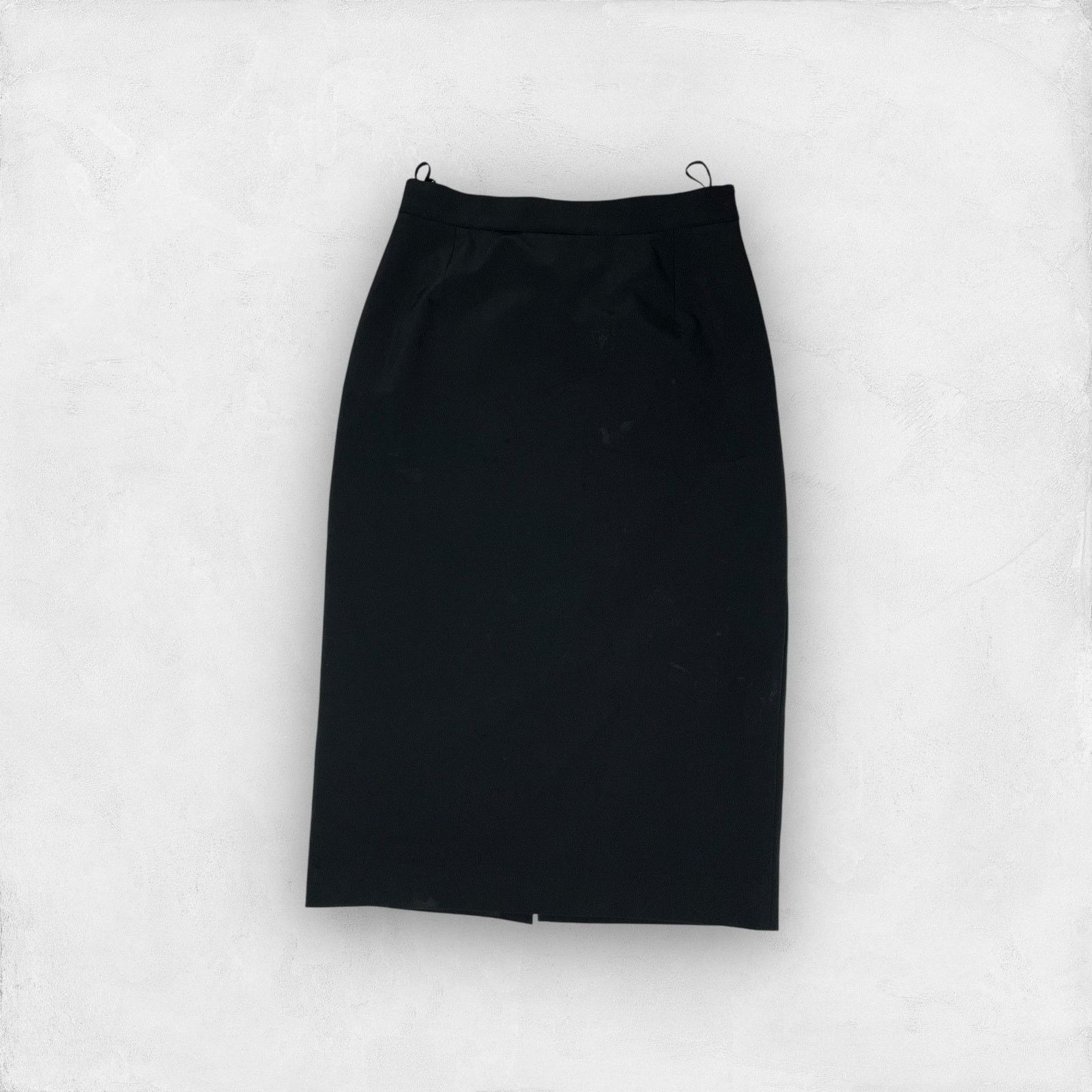 Prada Prada Women's Black Polyester Zipper Pencil Skirt 42 Size 42" / US 20 - 1 Thumbnail