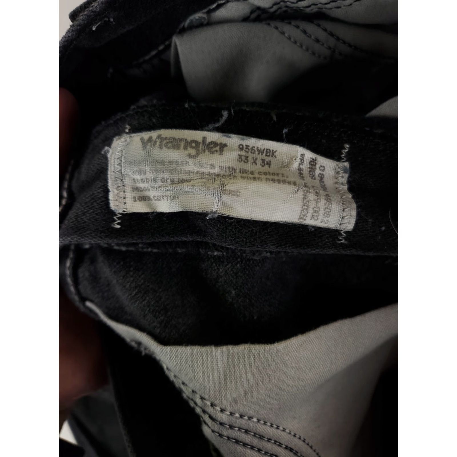 Wrangler VINTAGE Wrangler Jeans Slim Black Mens 32 33 Inseam 33 Cowboy Cut 90s Western Straight Size US 32 / EU 48 - 5 Thumbnail