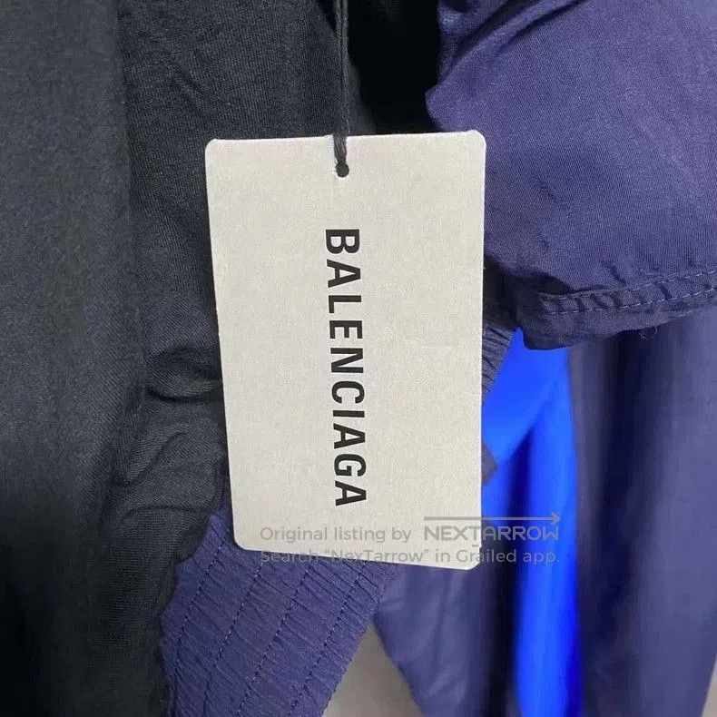 Balenciaga Balenciaga White Blue Stitch Logo Jacket. Size US S / EU 44-46 / 1 - 5 Thumbnail