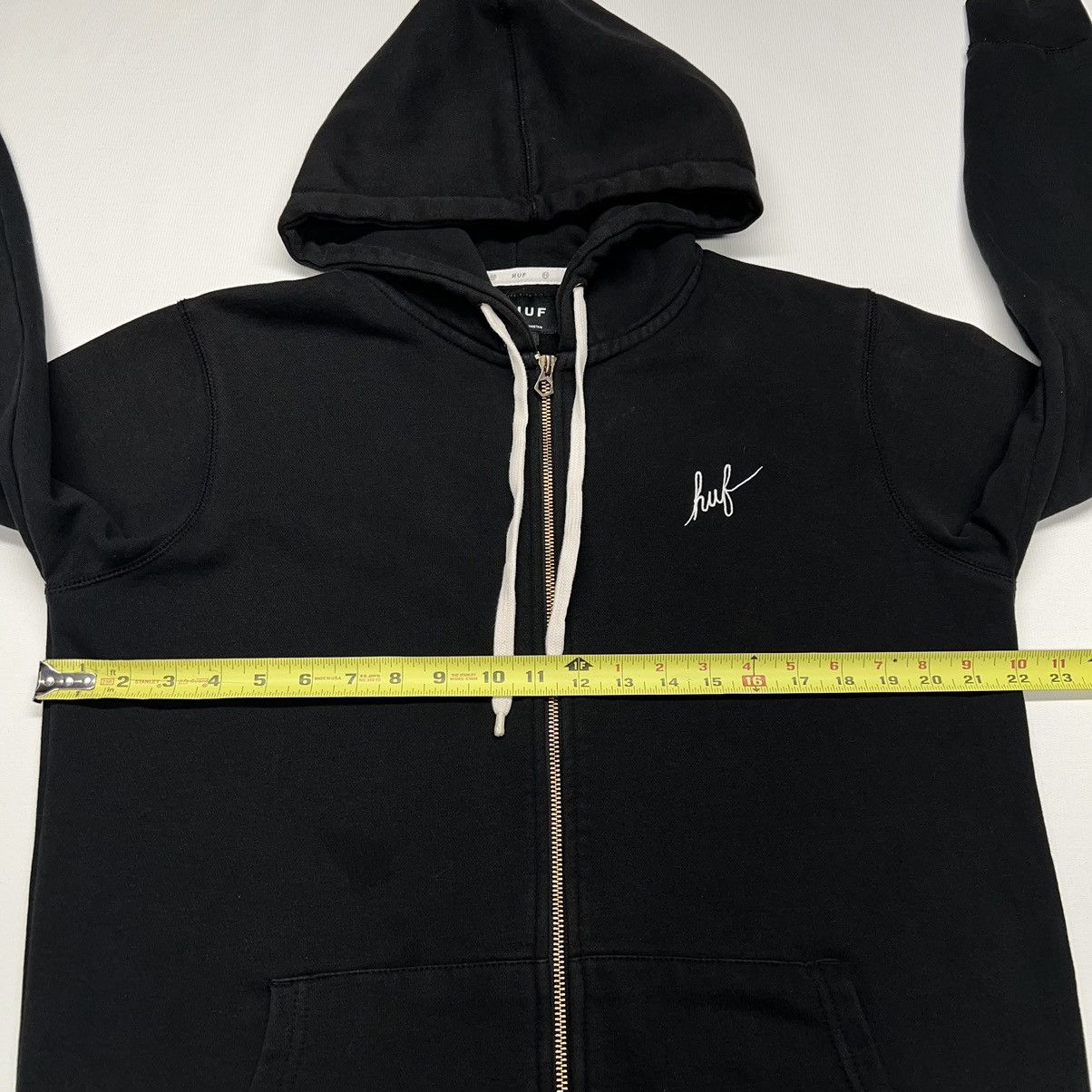 Huf Huf Sweatshirt Hoodie Black Full Zip Logo Embroidered Skate Size US M / EU 48-50 / 2 - 22 Thumbnail