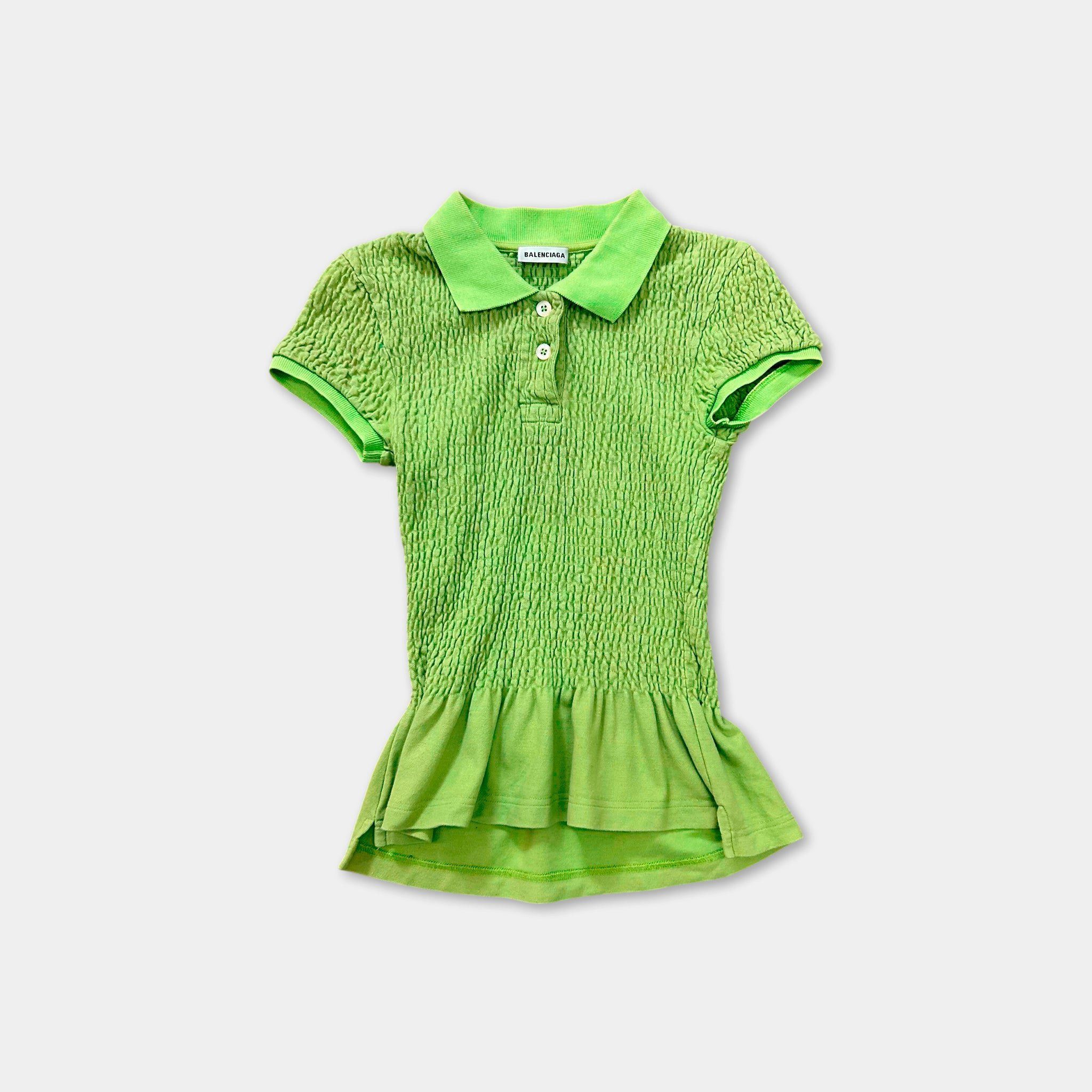 Balenciaga Balenciaga SS17 Smocked Piqué Polo Shirt Size S / US 4 / IT 40 - 1 Thumbnail