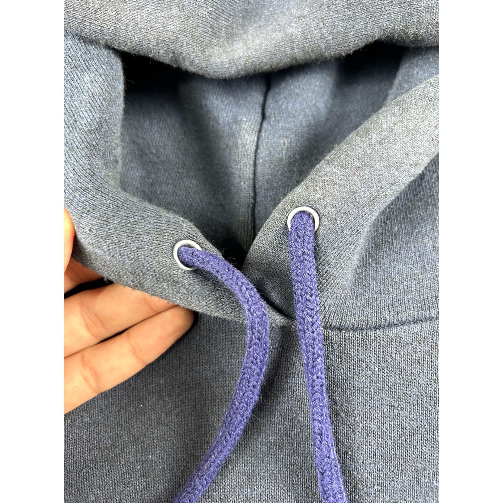 Vintage Vintage Hoodie Mens M Navy Blue 60s 70s Pullover Fleece Hooded Sweatshirt USA Athletic Raglan Pockets Front Kangaroo Size US M / EU 48-50 / 2 - 7 Thumbnail