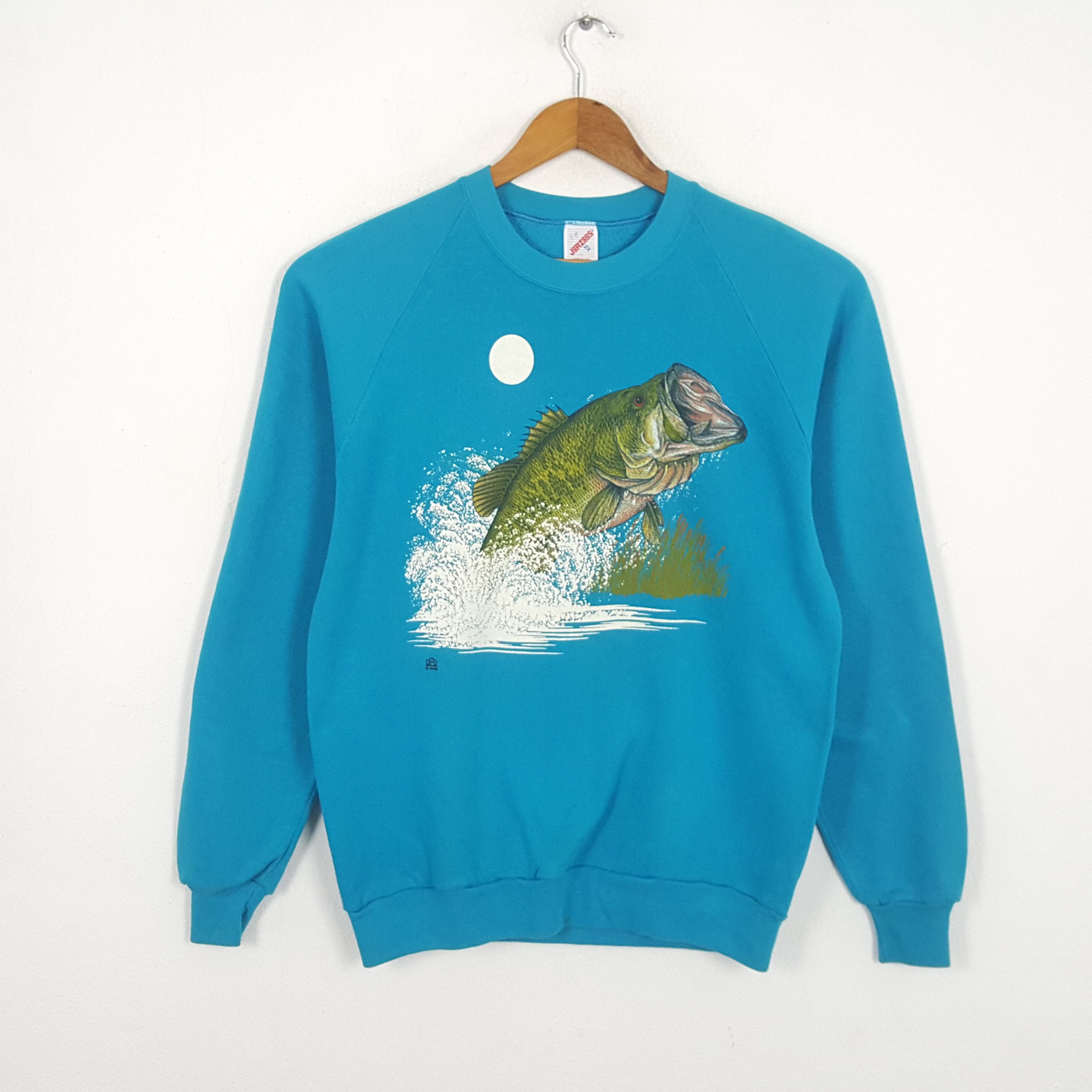 Vintage Vintage FISH ART Streetwear Fashion Style Sweatshirts Size US M / EU 48-50 / 2 - 1 Thumbnail