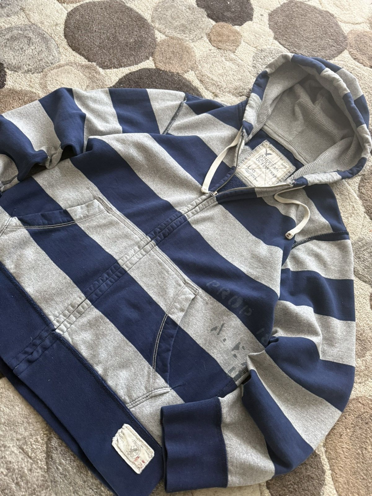 American Eagle Outfitters 2000s american eagel striped Hoodie Size US L / EU 52-54 / 3 - 2 Thumbnail
