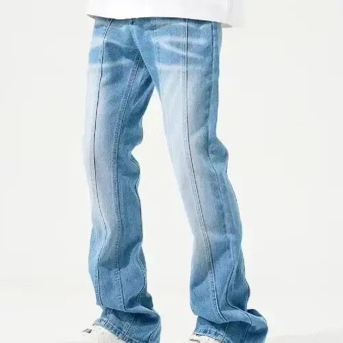 Japanese Brand × Jean Striped Baggy Blue Denim Jeans Size US 32 / EU 48 - 2 Thumbnail