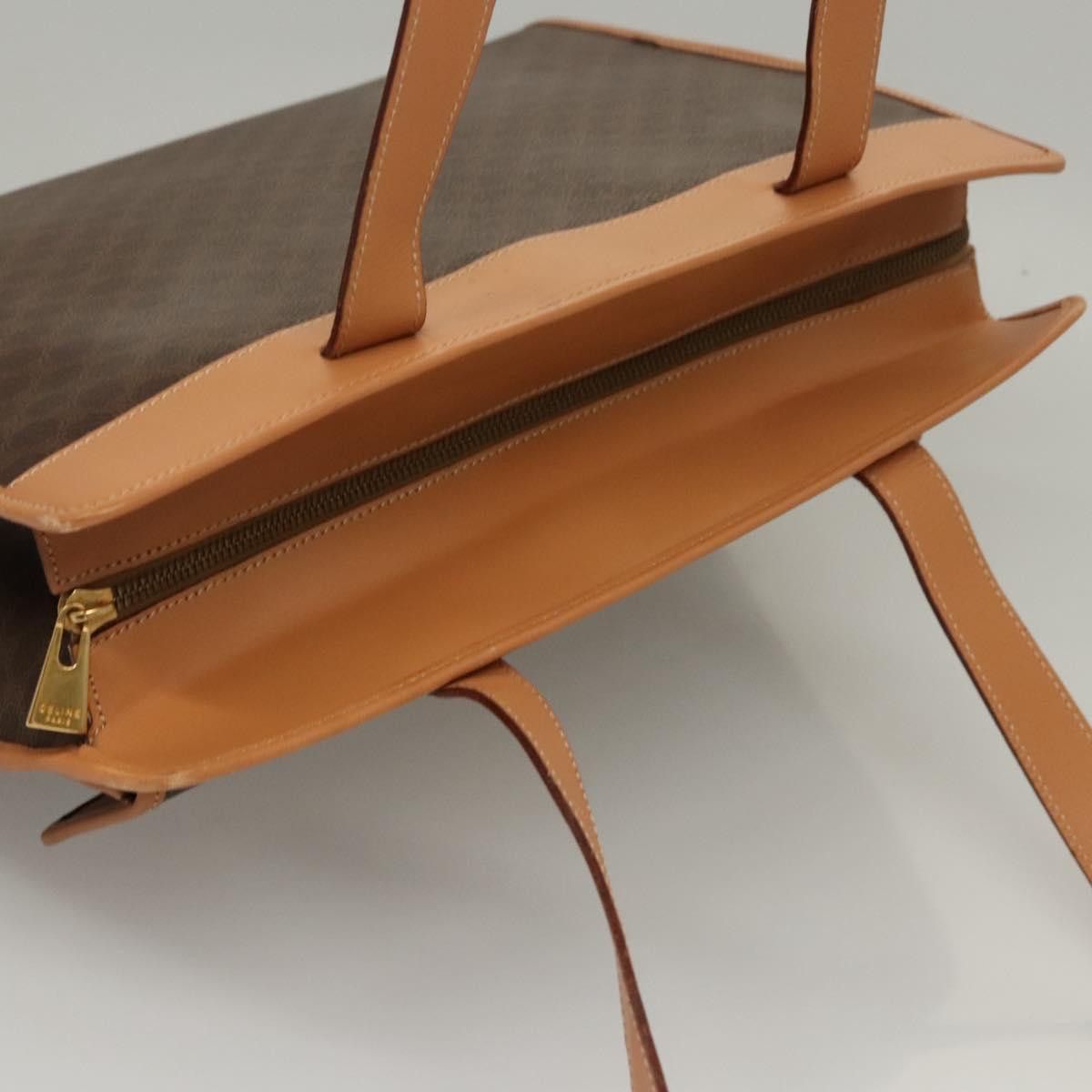 Celine CELINE Macadam Canvas Shoulder Bag Pvc Leather Brown Gold Size ONE SIZE - 6 Thumbnail