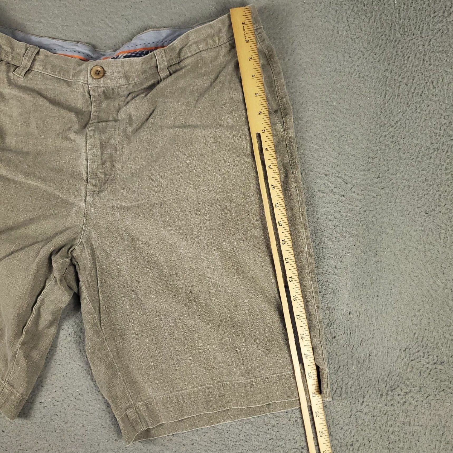 Tommy Bahama VINTAGE Tommy Bahama Shorts Mens 38 Casual Chino Beige Herringbone Summer Linen Look Size US 38 / EU 54 - 5 Thumbnail