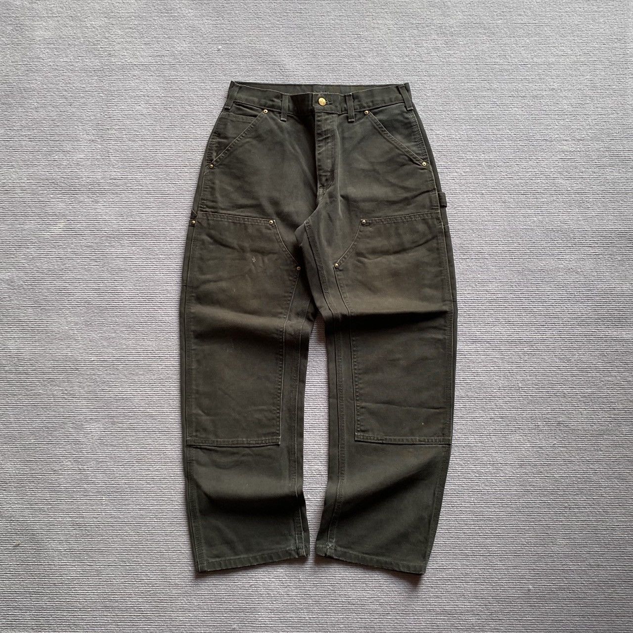 Carhartt × Vintage (31x29) Crazy Vintage Carhartt Double Knee B01-BLK Size US 31 - 1 Thumbnail