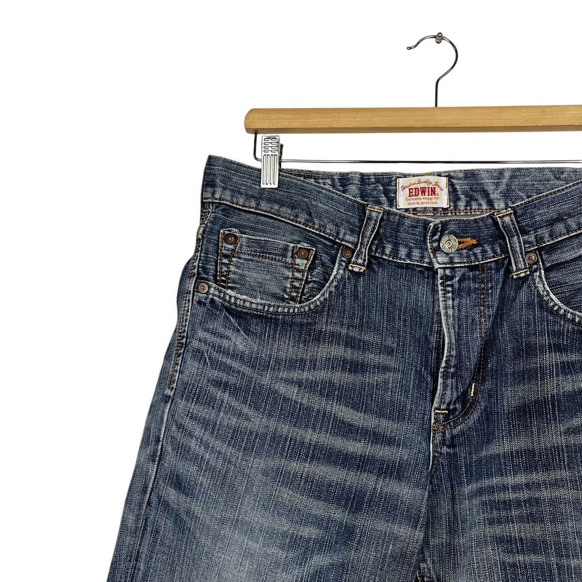 Japanese Brand Vintage Edwin Faded Denim Jeans Size 32" / US 10 / IT 46 - 6 Thumbnail