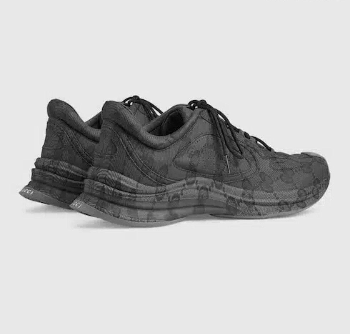 Gucci Gucci Run GG Monogram Black Sneakers Mens Size 11 Authentic Size US 11 / EU 44 - 3 Thumbnail