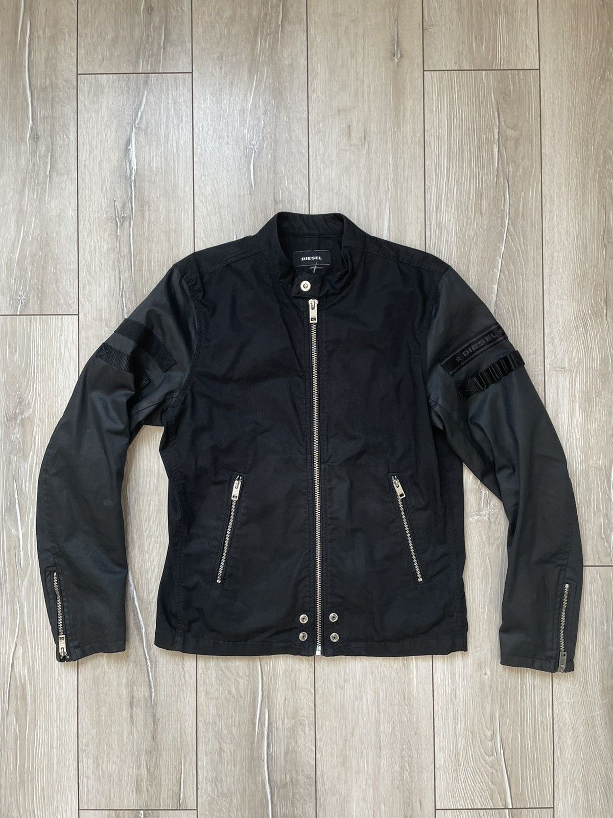 Diesel Rare Vintage Diesel Nylon Moto Biker Jacket Y2K Racing Size US L / EU 52-54 / 3 - 1 Thumbnail