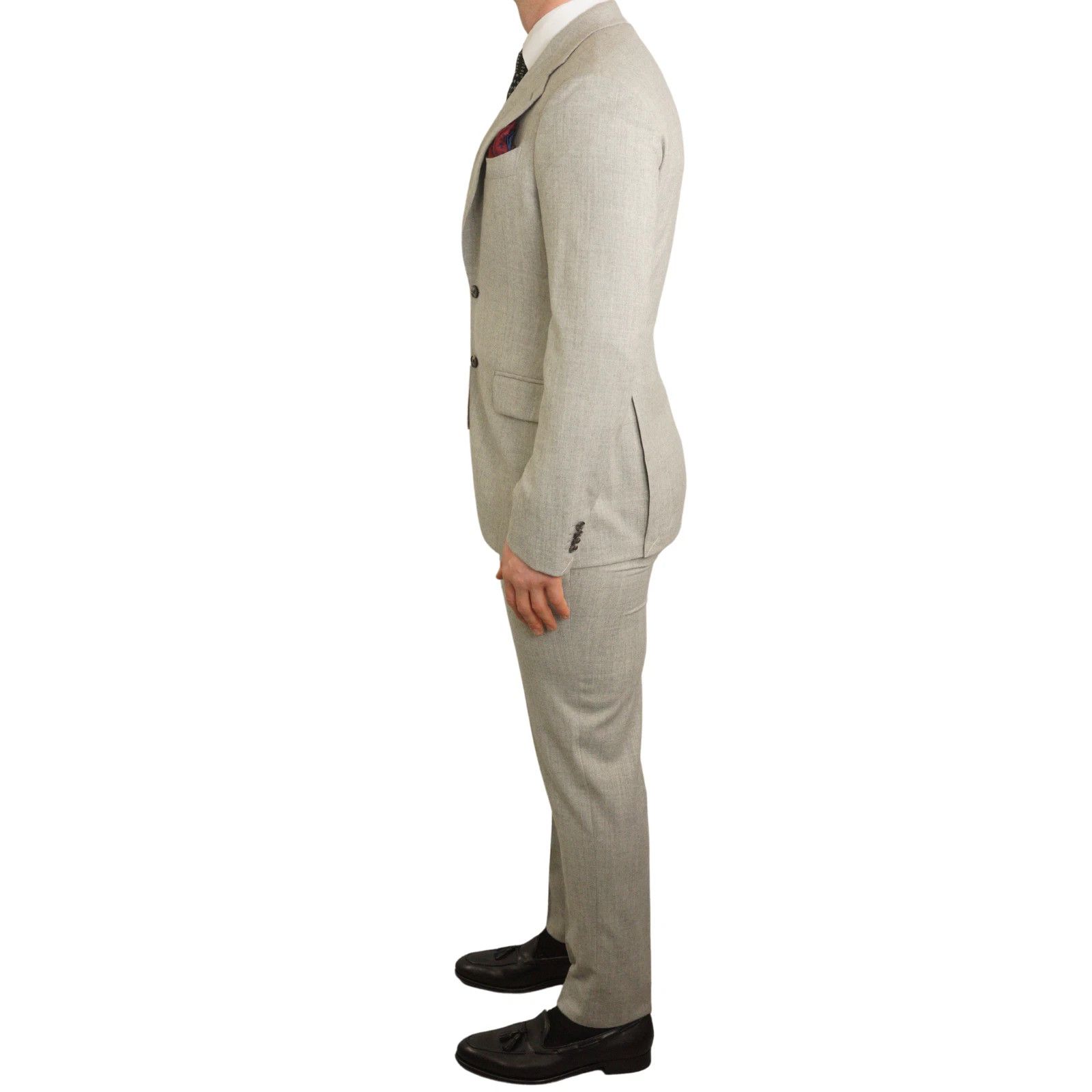 Suitsupply Men Suitsupply Suit Grey La Spalla Drago Circular Wool US40L Size 40L - 4 Thumbnail