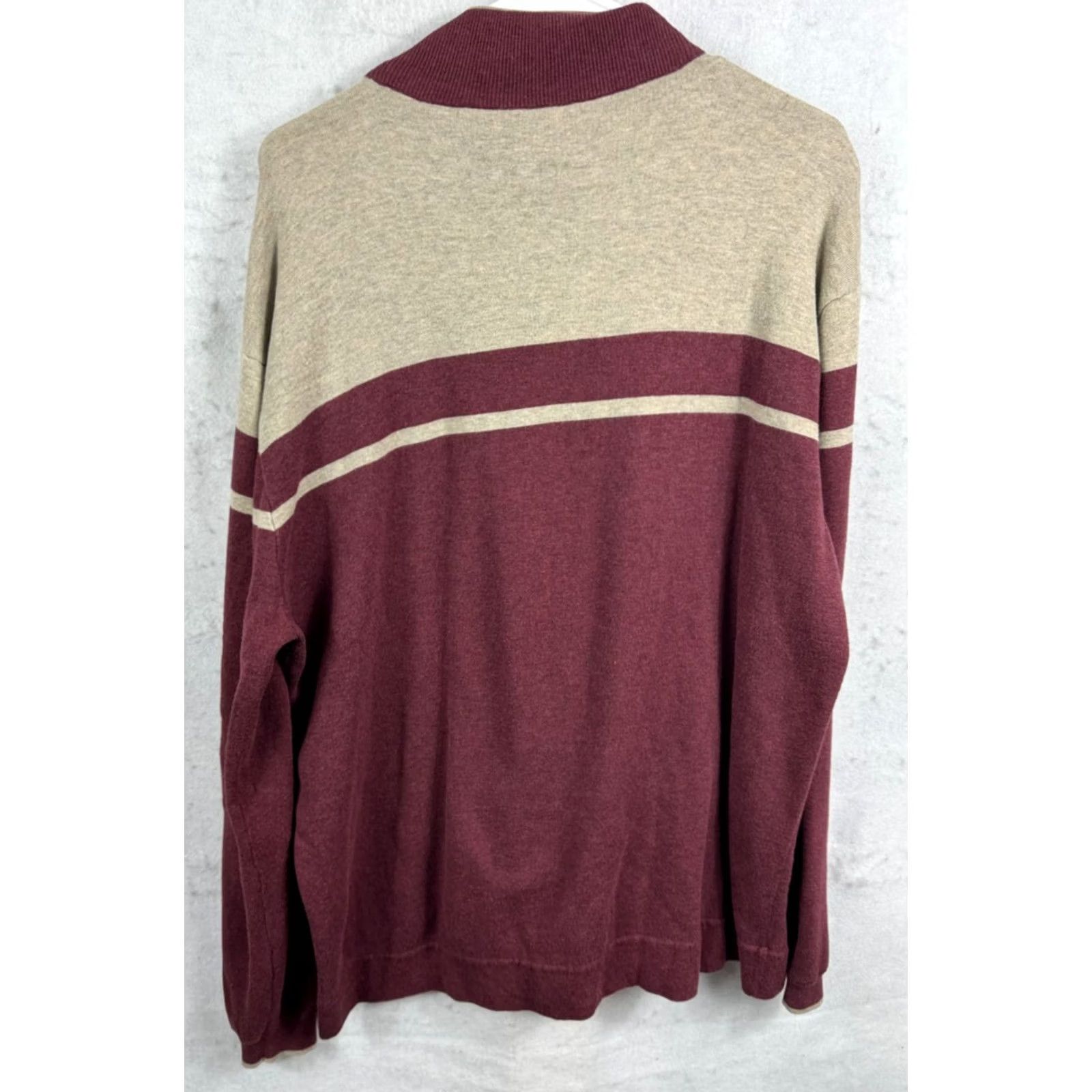 Nat Nast Nat Nast Cardigan Sweater Mens Large Full Zip Luxury Cassis Cement Burgundy L/S Size US L / EU 52-54 / 3 - 5 Thumbnail