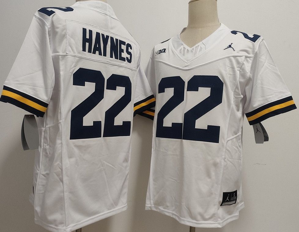 Other Men's NCAA Michgan 22 Justice Haynes White Jersey Size US M / EU 48-50 / 2 - 1 Thumbnail