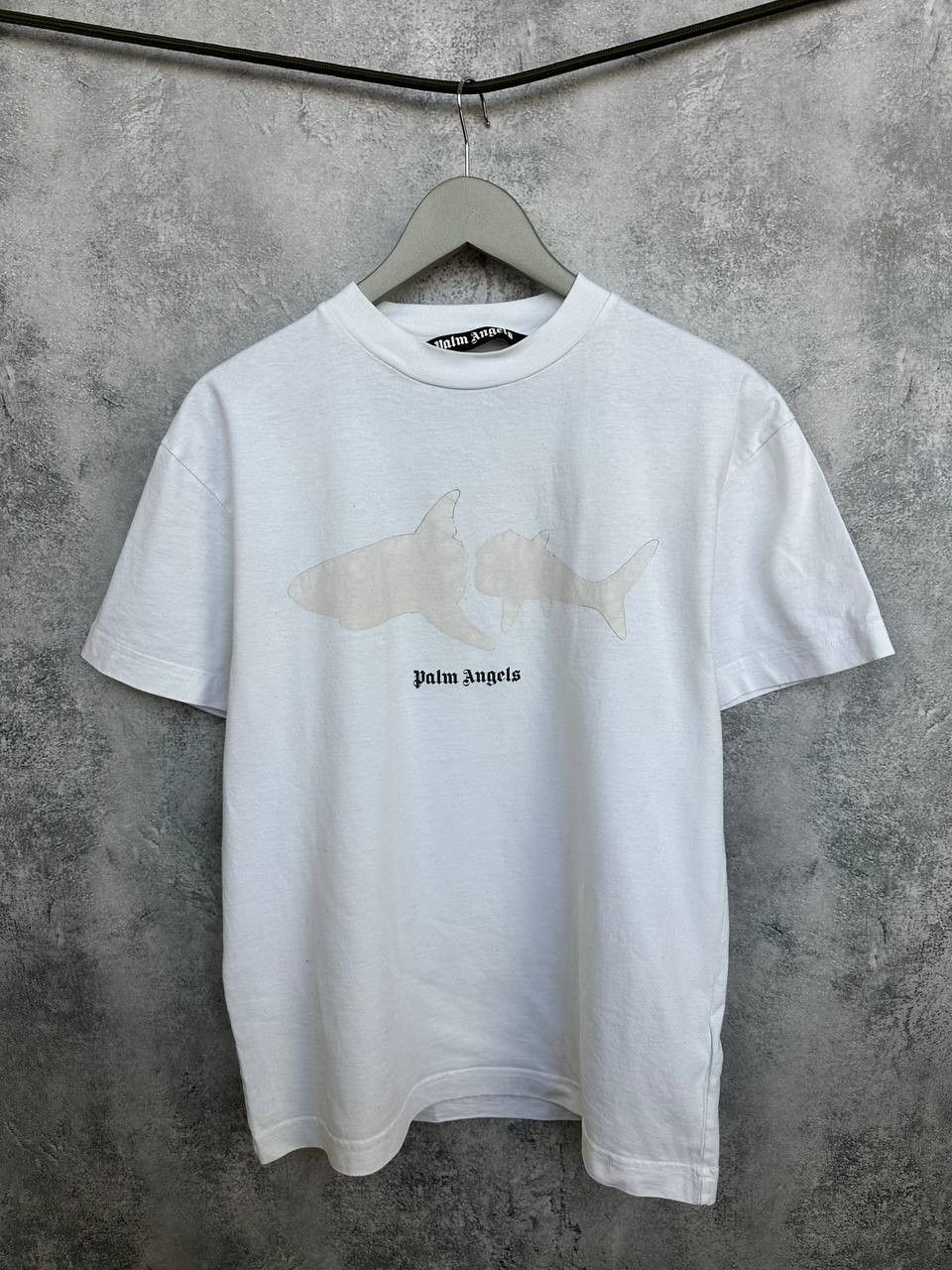 Palm Angels Shark Logo Tee White Big Back Logo T-Shirt