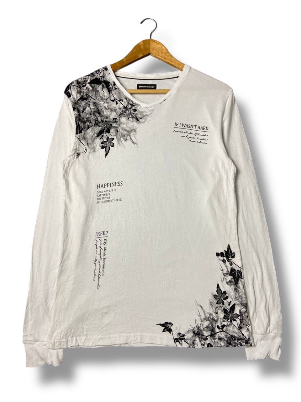 semanticdesign SemanticDesign Poem & Art Design Long Sleeve Shirt (142) Size US M / EU 48-50 / 2 - 1 Thumbnail
