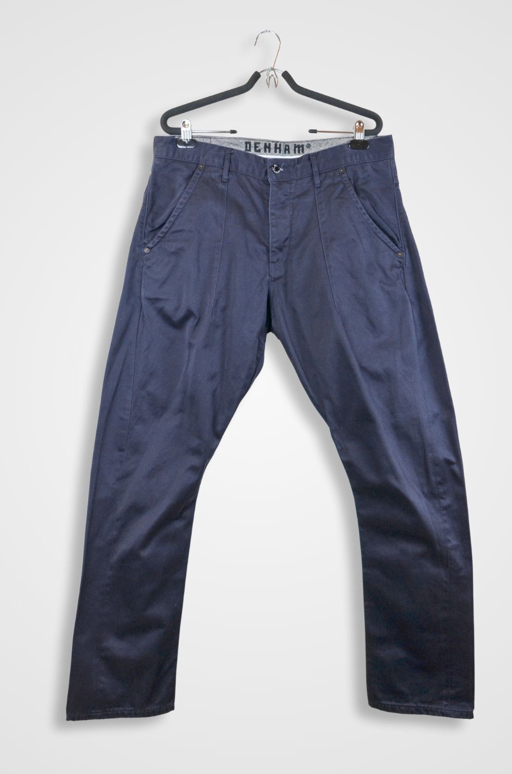 DENHAM Denham Apache Slim Fit Navy Chino Pants – W36 L32 Size US 36 / EU 52 - 1 Thumbnail