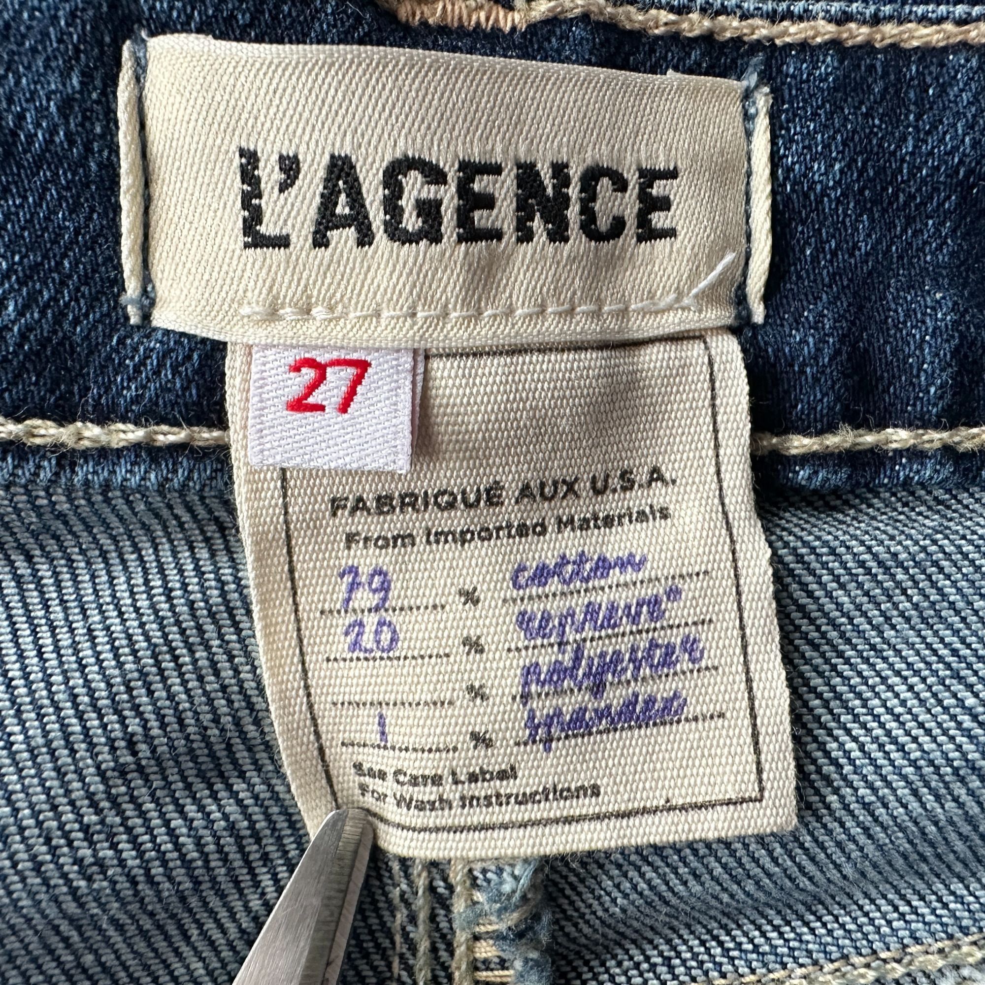 L'AGENCE L'AGENCE Womens 27 Jeans Kendra High Rise Cropped Flared Size 27" / US 4 / IT 40 - 7 Thumbnail
