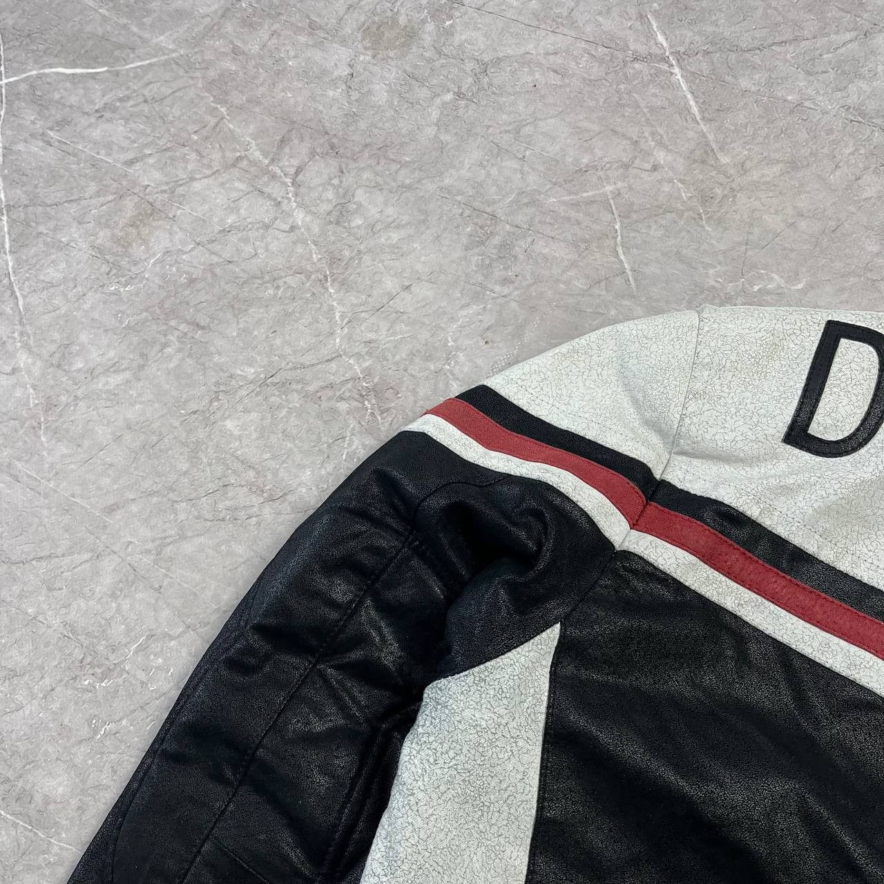 Japanese Brand Vintage Much More White/Black Racing Leather Moto Jacket Size US M / EU 48-50 / 2 - 11 Thumbnail