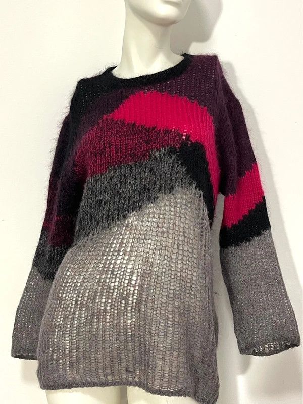 Diesel Mohair Pink Colorful Sweater