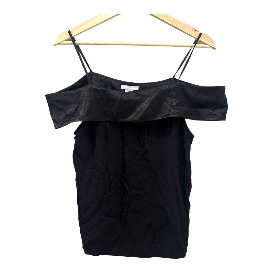 H&M H&M Black Viscose Cold Off Shoulder Dressy Top Blouse 6 S Size M / US 6-8 / IT 42-44 - 1 Thumbnail