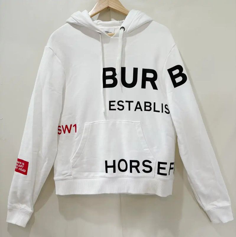 Burberry Burberry Logo Print White Long Sleeve T-Shirt Size S / US 4 / IT 40 - 1 Thumbnail