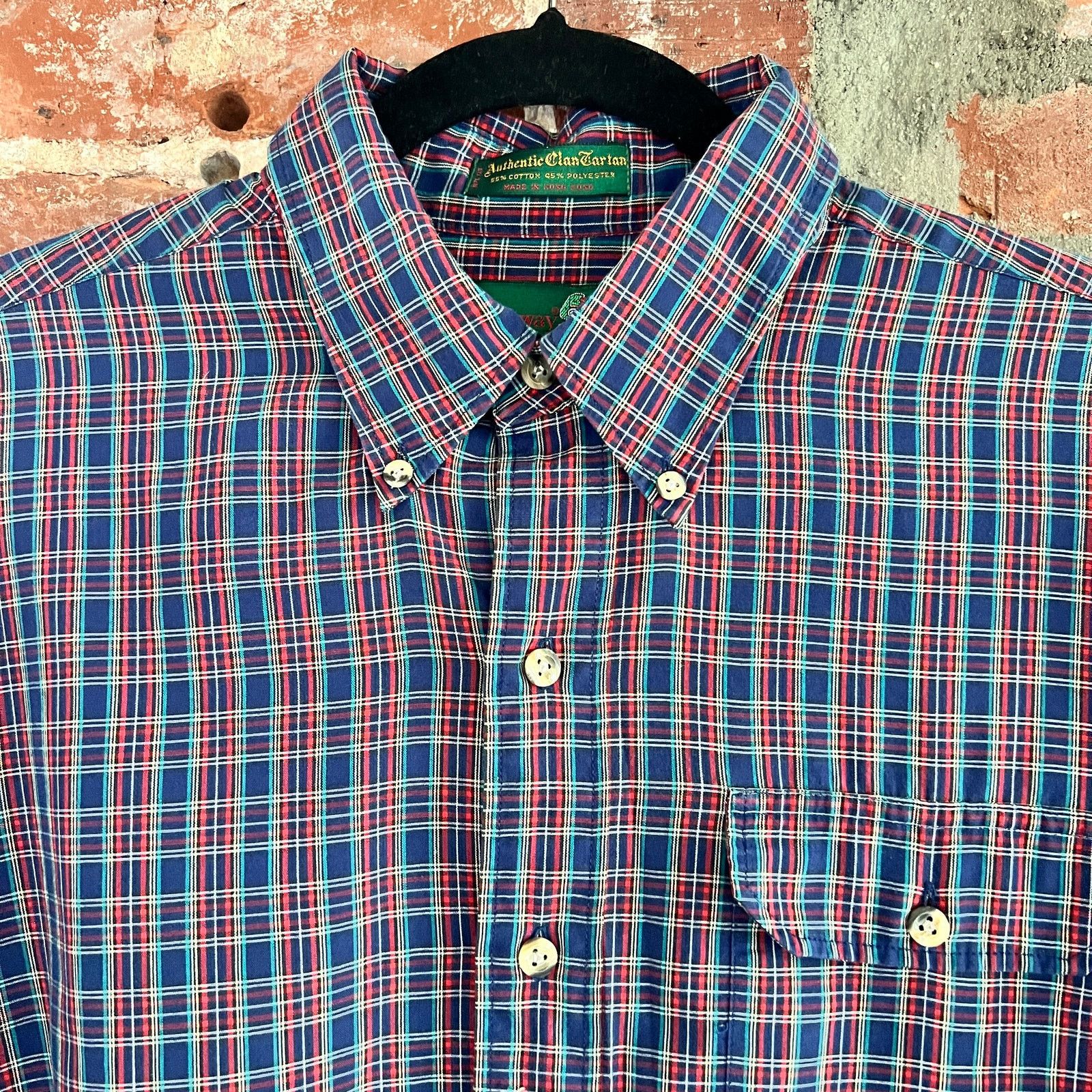 Vintage VTG Hathaway Clan Tartan Men's Shirt L 22.5x28 Size US L / EU 52-54 / 3 - 1 Thumbnail