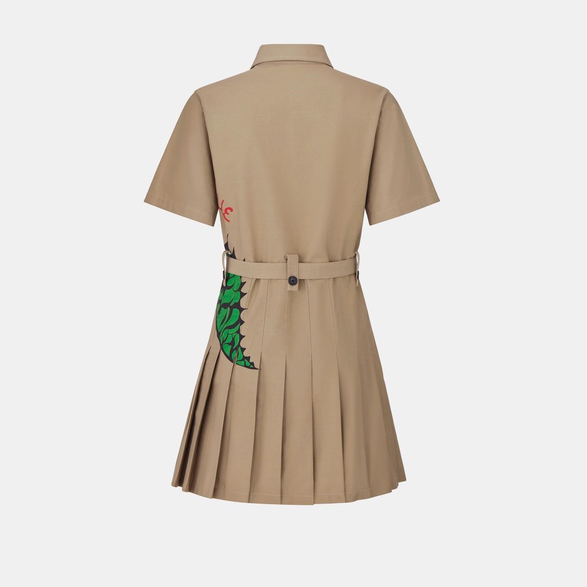 Dior o1bcso1str0225 Pleated Shirt Dress in Beige Size M / US 6-8 / IT 42-44 - 2 Thumbnail