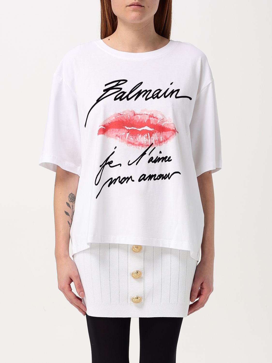Balmain Balmain T-Shirt Woman White Size S / US 4 / IT 40 - 1 Thumbnail