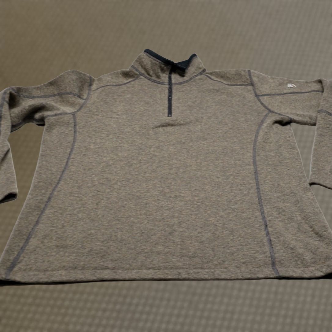 Vintage Kuhl Revel Sweatshirt Women L Green 1/4 Zip Fleece Pullover Performance Hiking Size L / US 10 / IT 46 - 1 Thumbnail