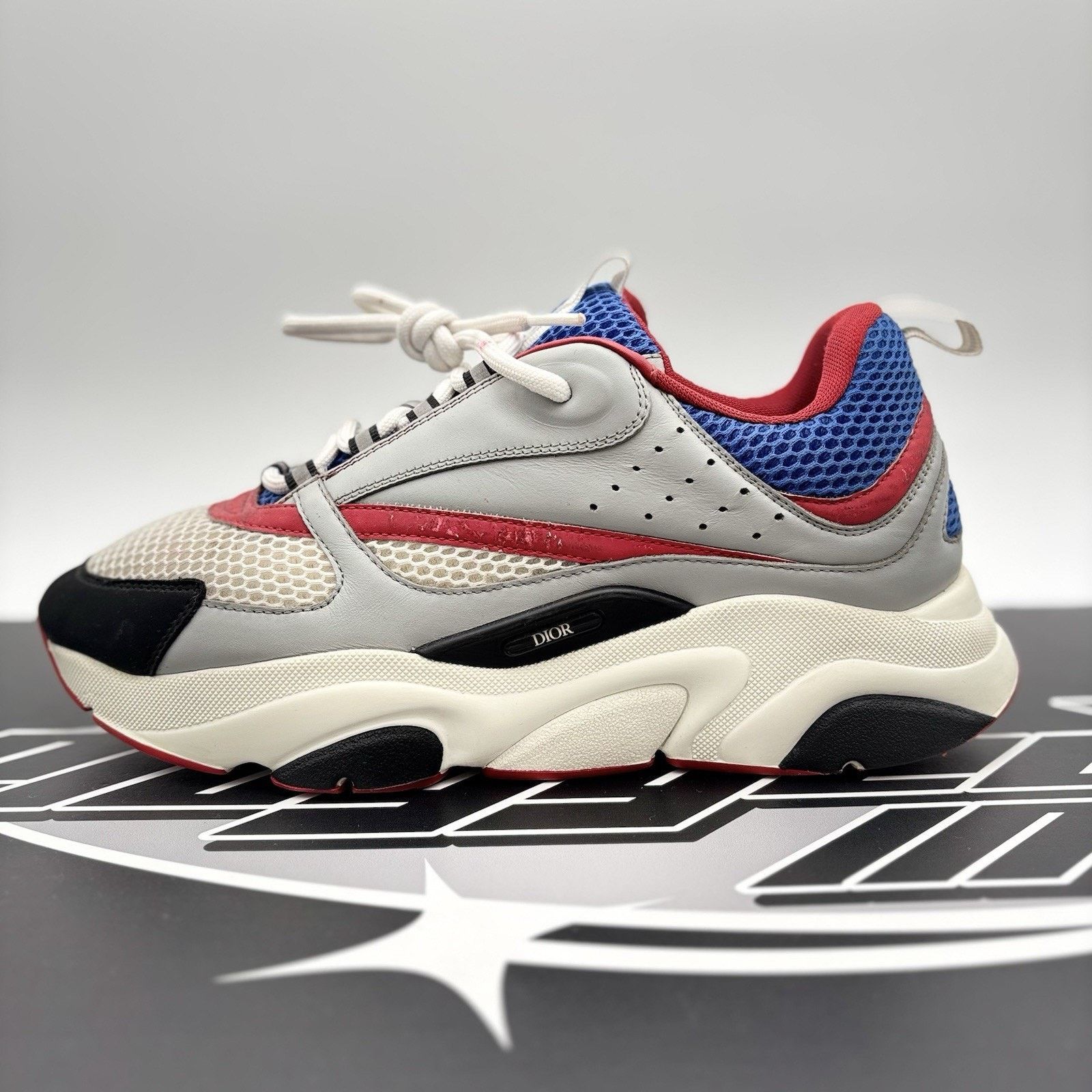Dior Dior B22 Sneaker ‘ Gray, Red, Blue ‘ | GREAT CONDITION! Size US 11 / EU 44 - 11 Thumbnail