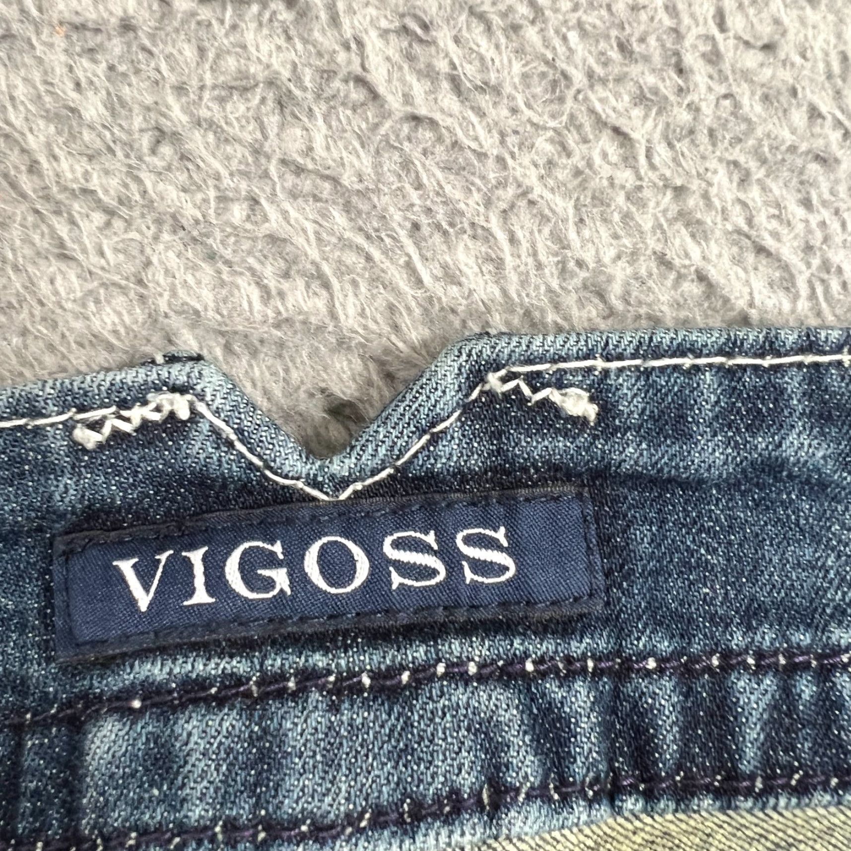 Vintage VIGOSS Slim Boot Jeans Women's Size 4 Blue Stretch Denim 5-Pocket Mid Rise Size 27" / US 4 / IT 40 - 6 Thumbnail