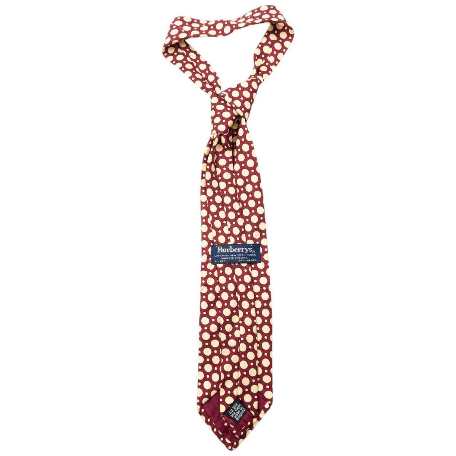 Burberry Vintage 90s Burberry Polka Dot Silk Tie Size ONE SIZE - 3 Thumbnail