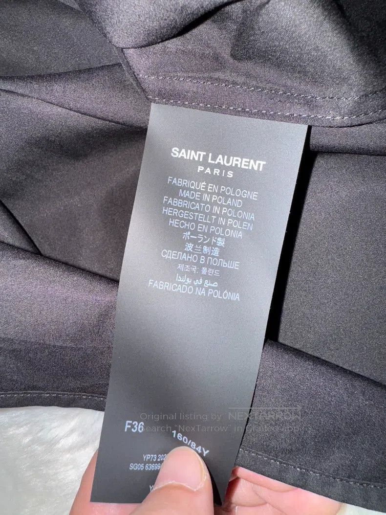 Saint Laurent Paris Saint Laurent Paris Solid Black Shirt Size XS / US 0-2 / IT 36-38 - 3 Thumbnail