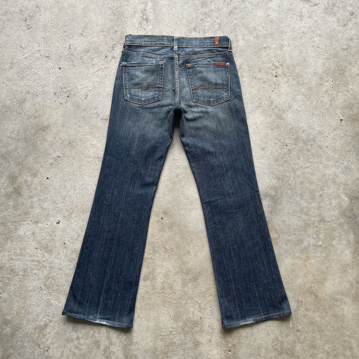 7 For All Mankind × Jean Vintage 7 For All Mankind USA Flare Faded Jeans Pants W29 Size US 29 - 12 Thumbnail