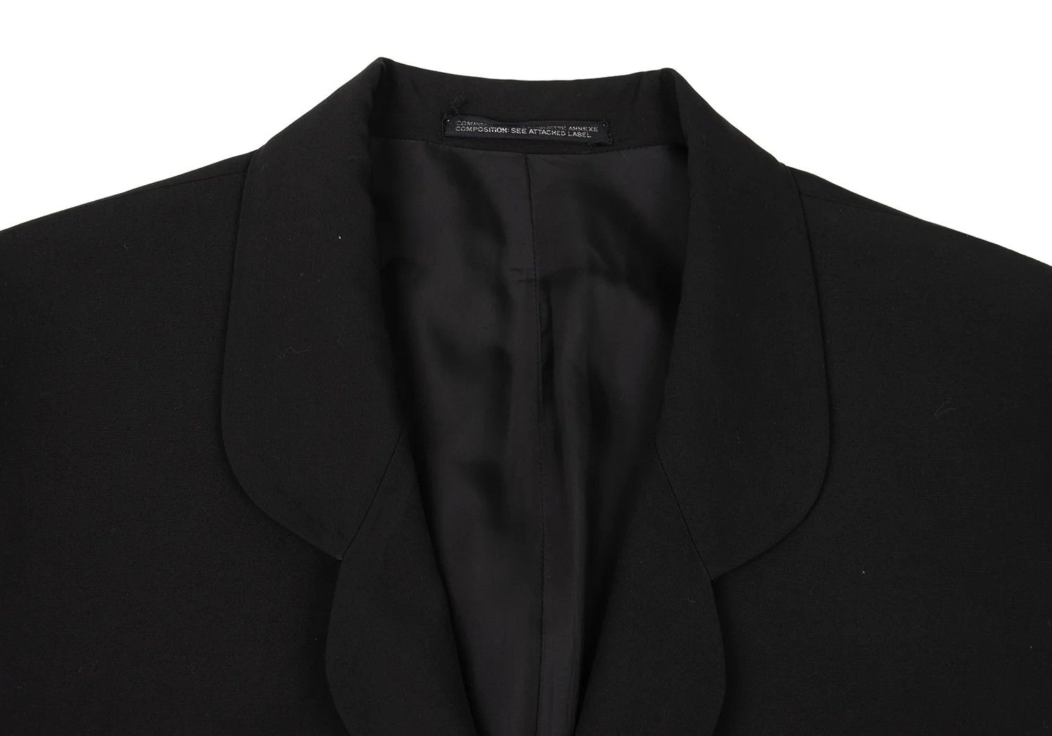 Yohji Yamamoto Yohji Yamamoto Wool Gabardine Jacket Black S Size US S / EU 44-46 / 1 - 5 Thumbnail