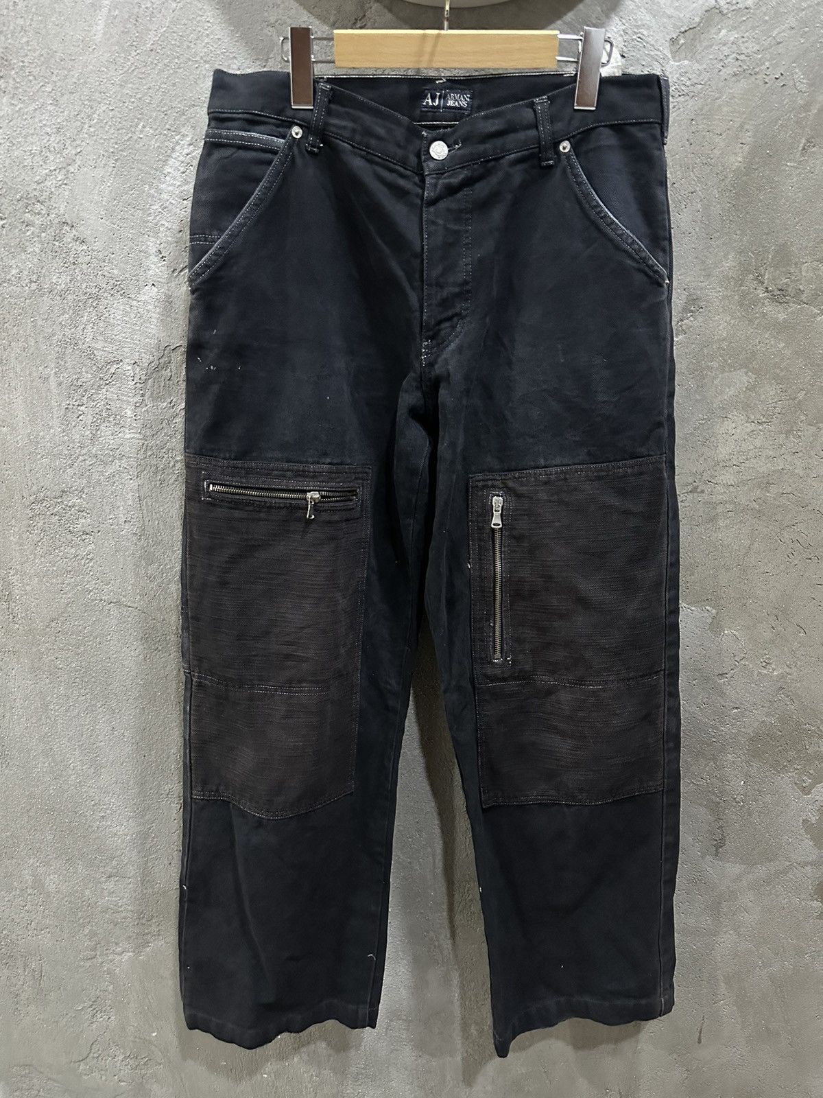Armani Vintage Armani Cargo Double Zipper Double Knee Baggy Pants Size US 32 / EU 48 - 13 Thumbnail