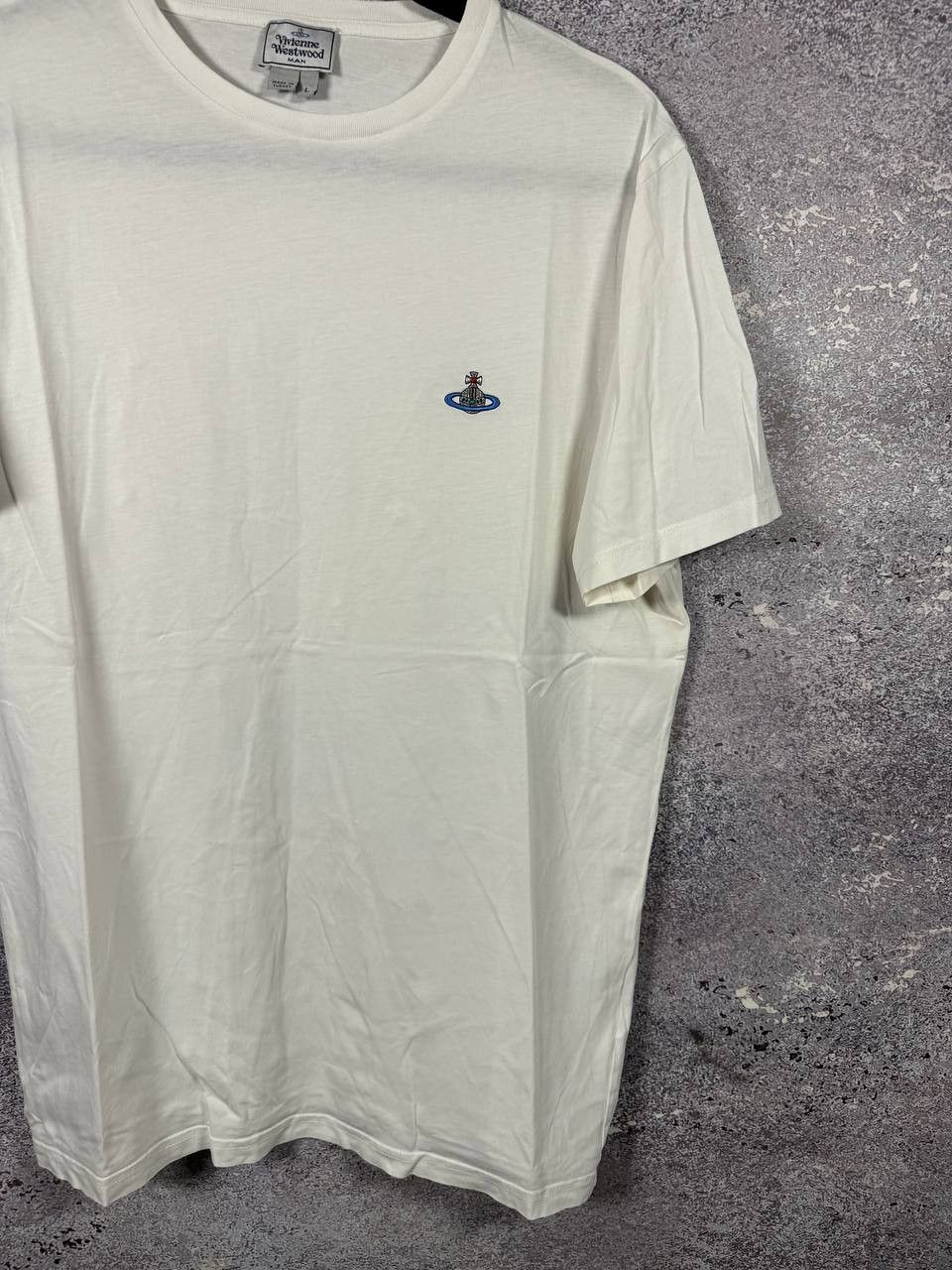 Vivienne Westwood Vivienne Westwood Orbital Embroidered White Men's T-Shirt Size US L / EU 52-54 / 3 - 3 Thumbnail