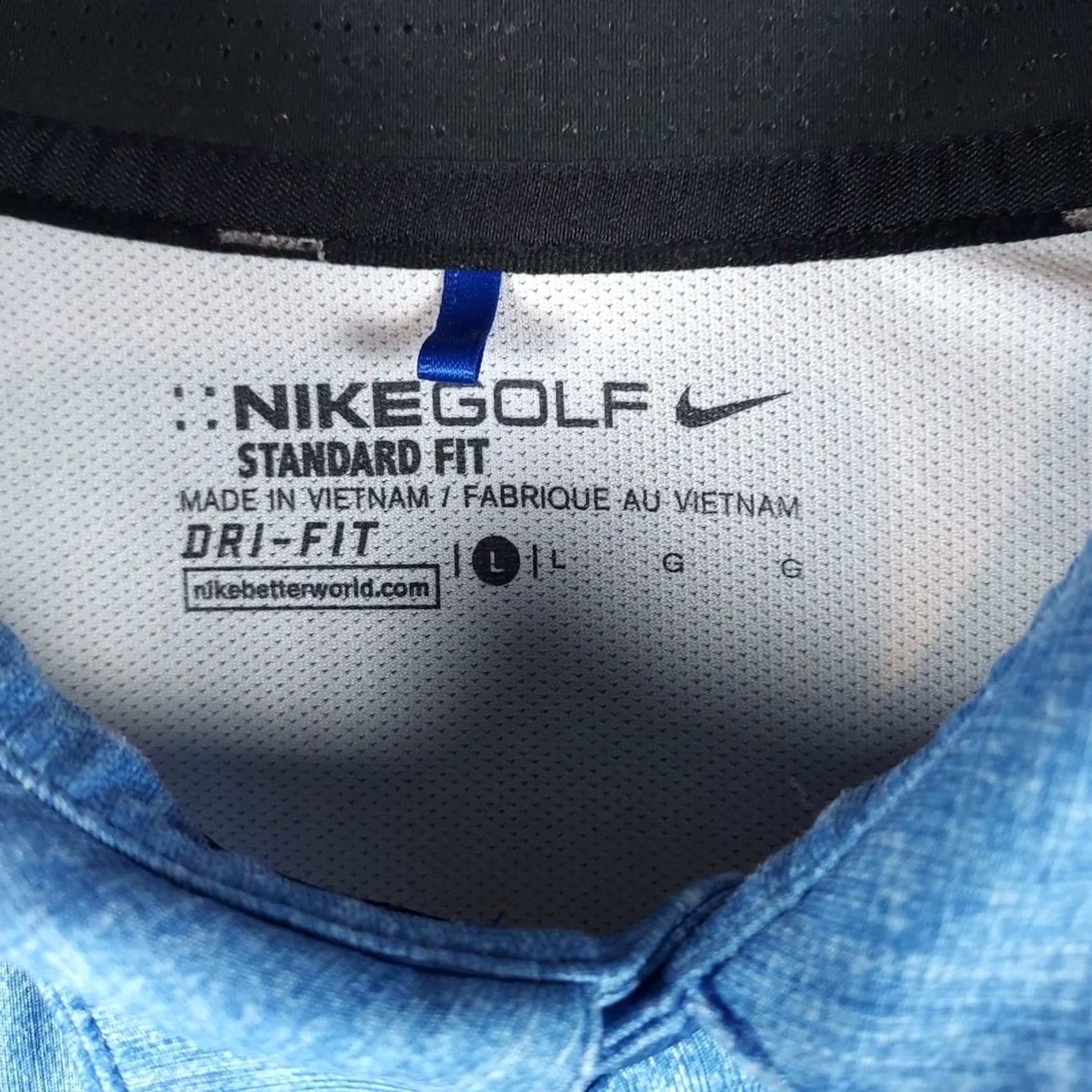 Nike Nike Golf Gradient Dri-FIT Polo – Blue Ombre Polo Shirt, L, Men, Short Sleeve, Collared, Dri-FIT, Nike Logo, Golf Shirt Size US L / EU 52-54 / 3 - 3 Thumbnail