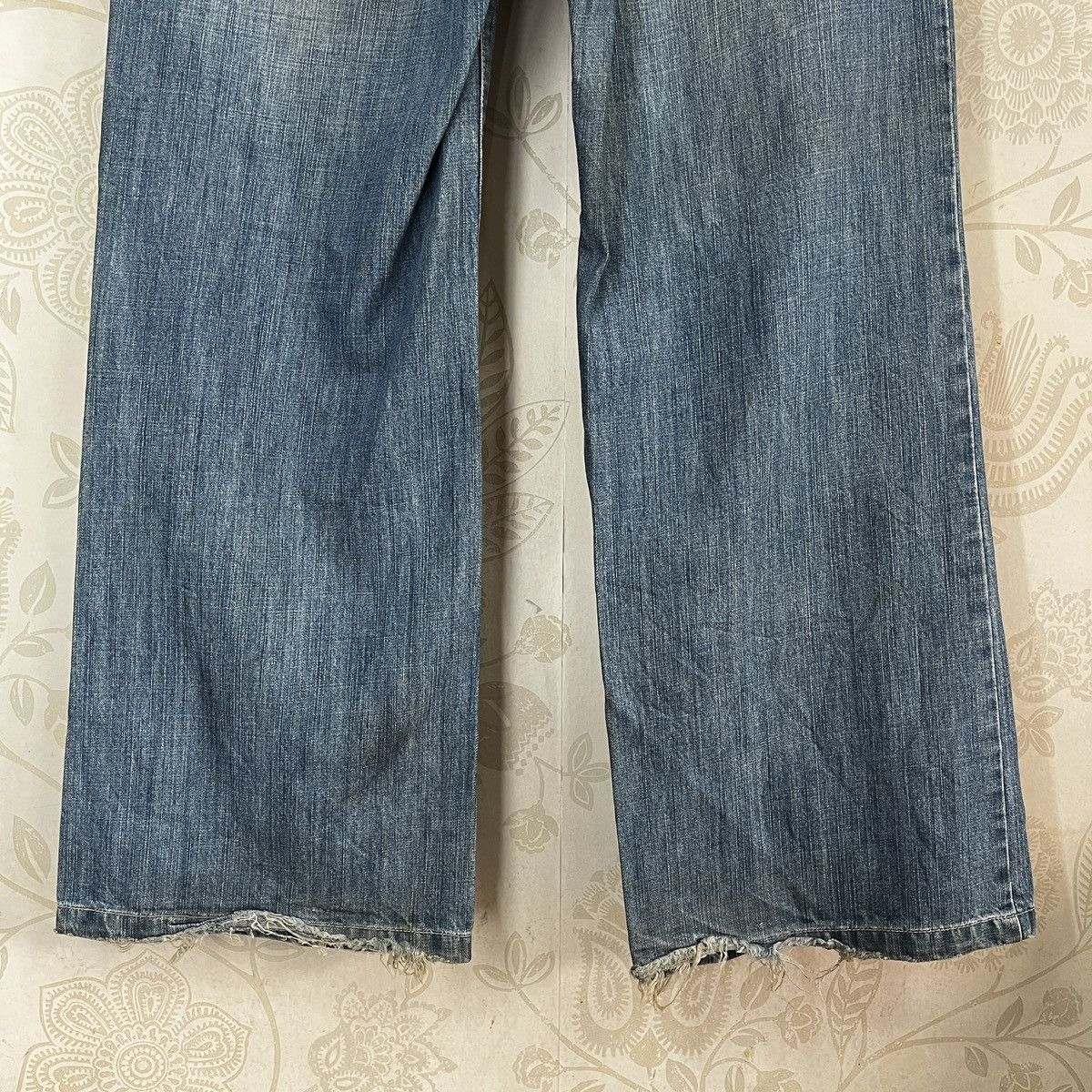 If Six Was Nine × The Upsetter Booty Cut Flare Distressed Denim Jeans Size US 32 / EU 48 - 11 Thumbnail