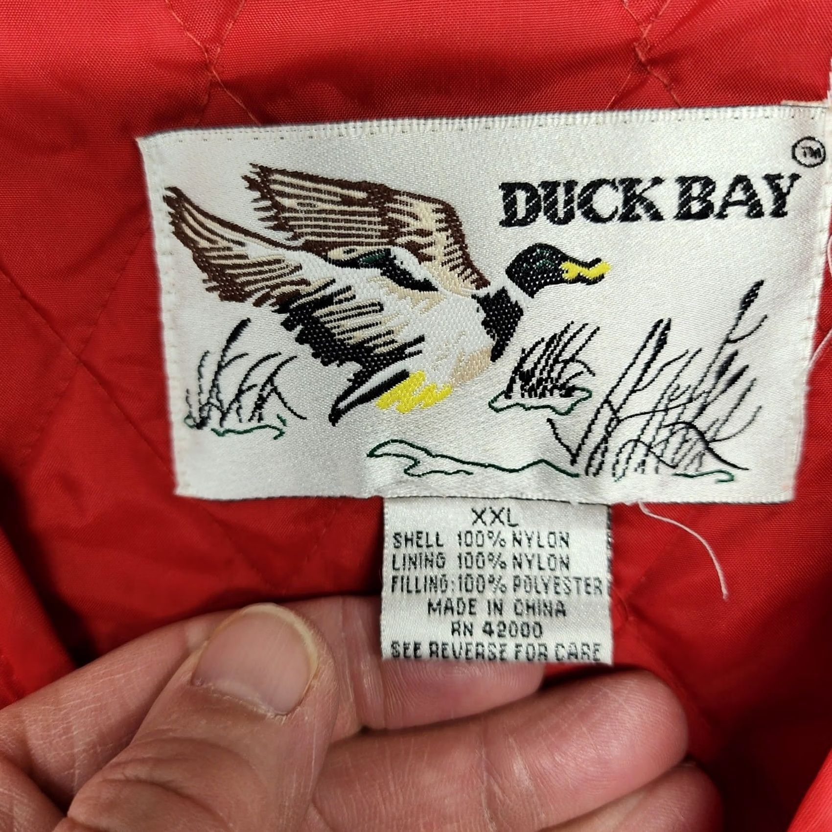 Vintage VINTAGE Duck Bay Red Quilted Vest Mens XXL Nylon Pockets 90s Hunting Outdoors Men Size US XXL / EU 58 / 5 - 3 Thumbnail