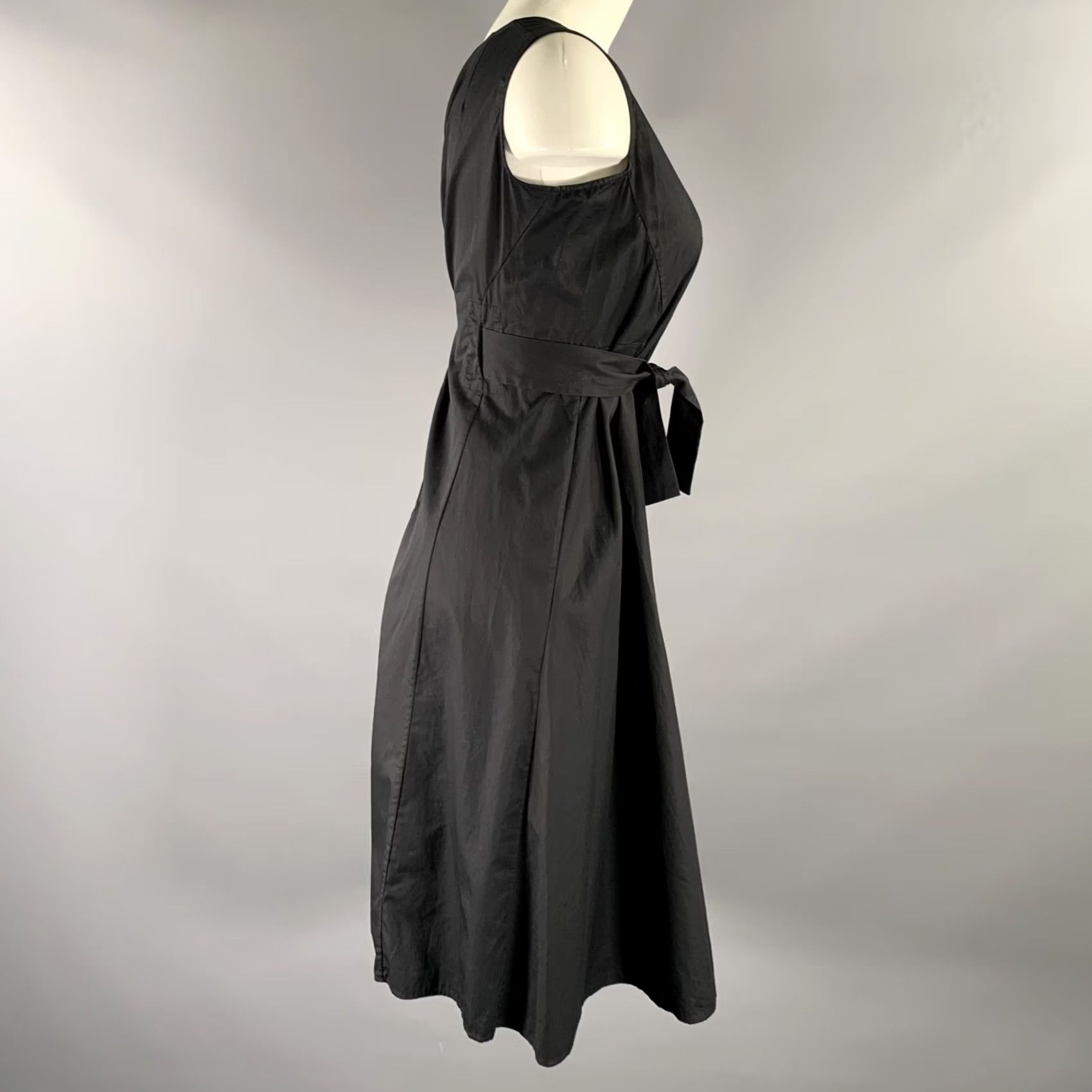 Jil Sander JIL SANDER Size 2 Black Cotton IW405708 Open back Knee-Length Dress Size XS / US 0-2 / IT 36-38 - 3 Thumbnail