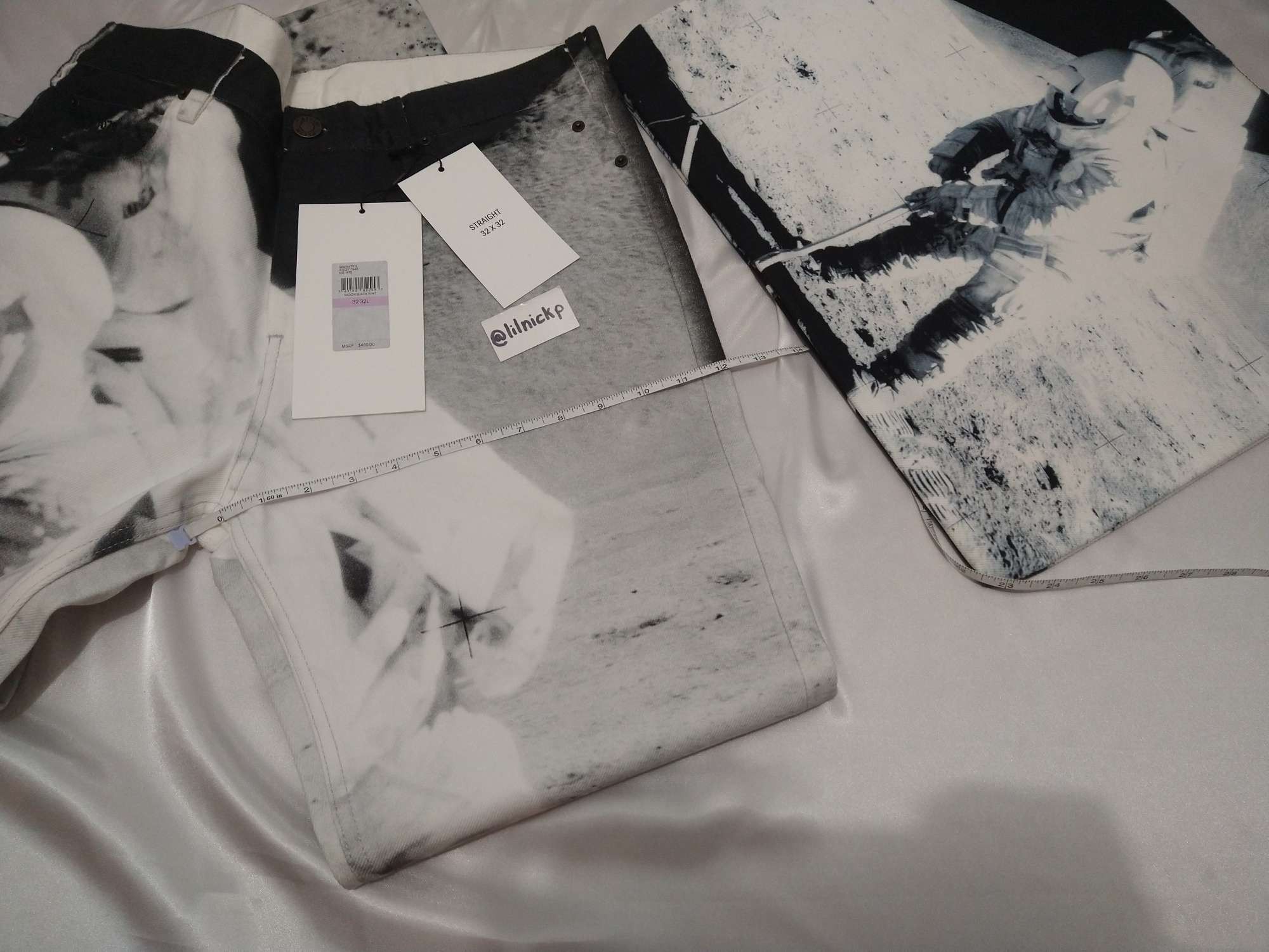 Calvin Klein 205W39NYC EST. 1978 Straight Leg Moon Landings Jeans Size US 32 / EU 48 - 8 Thumbnail