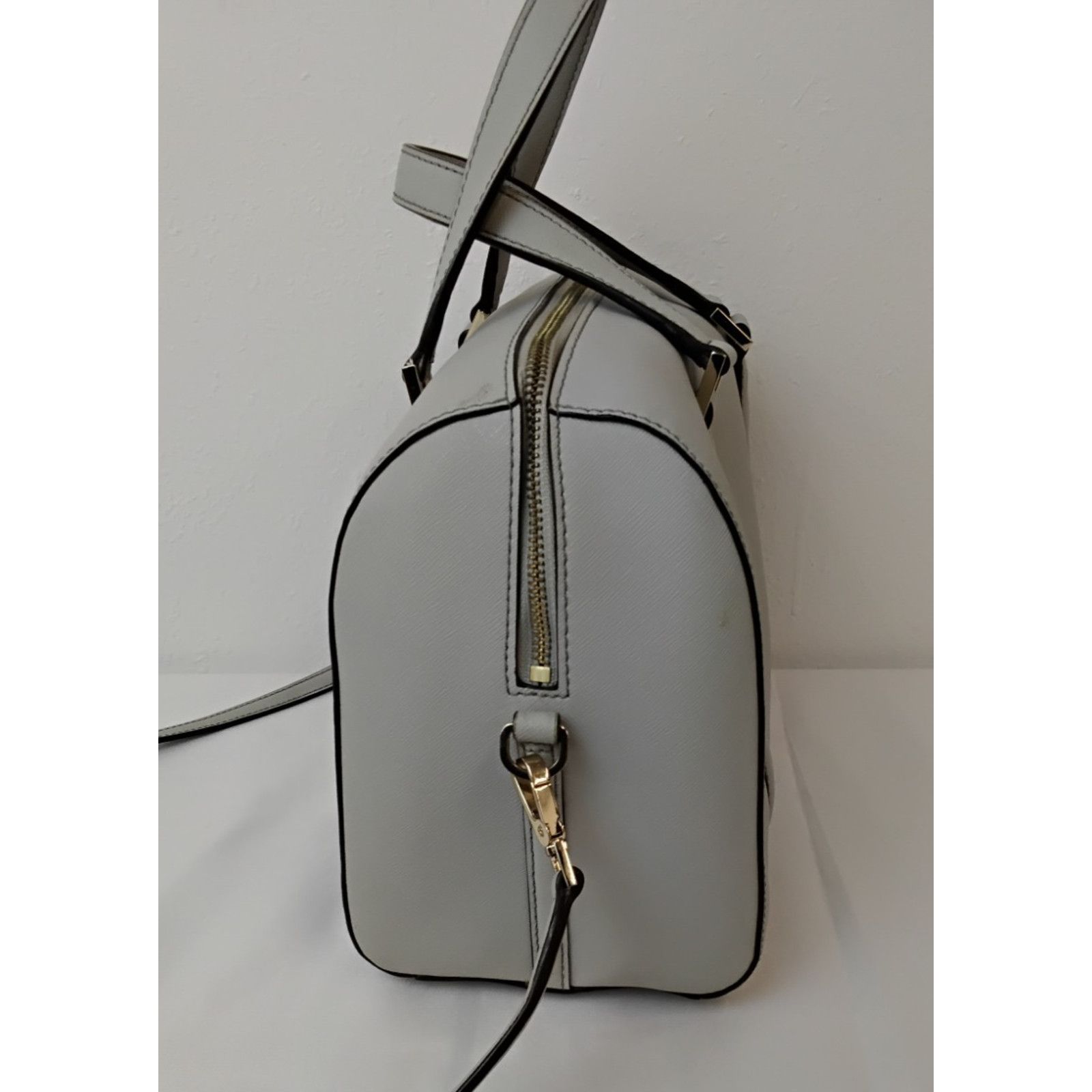 Kate Spade Kate Spade Dome Handbag Gray Pebbled Leather Purse Crossbody Size ONE SIZE - 5 Thumbnail