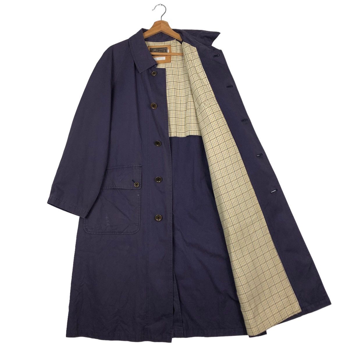 Japanese Brand 🔥Vintage Chore Long Jacket Biker Browning Blanket Tartan Size US M / EU 48-50 / 2 - 12 Thumbnail