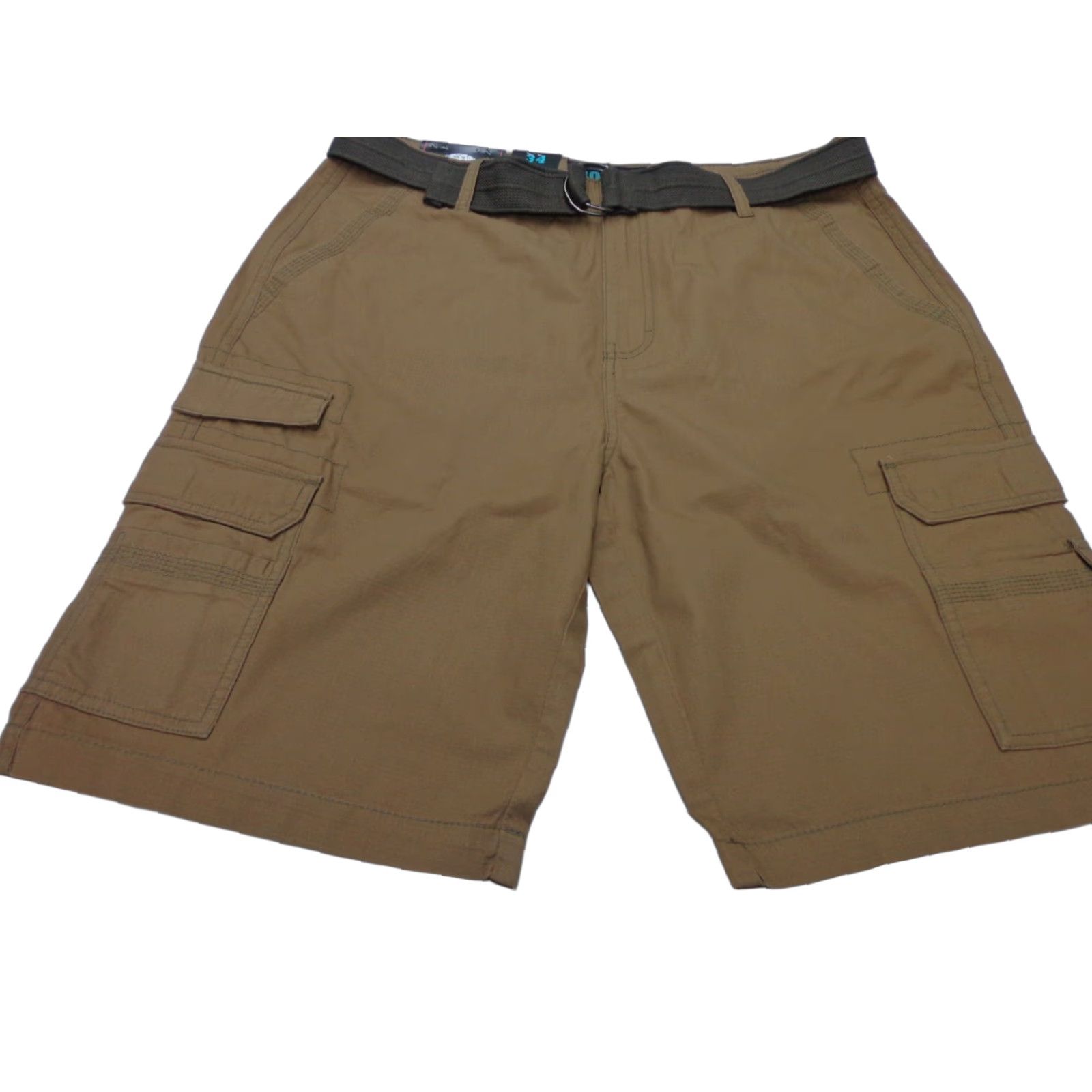 Vintage VINTAGE Iron Co. Cargo Shorts Belted Brown 34 Men Size 34 New Tobacco Brown Cargo Belted Short Mens Size US 34 / EU 50 - 1 Thumbnail